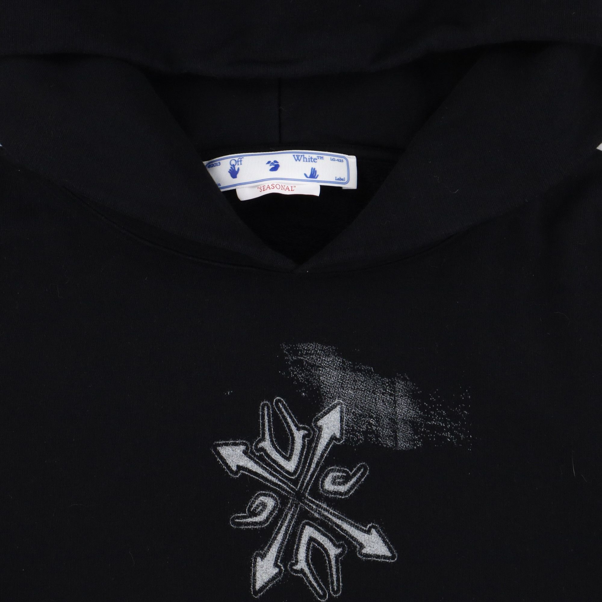 Off-White Black Tribal Type Arrows Logo Hoodie Size US XL / EU 56 / 4 - 4 Thumbnail