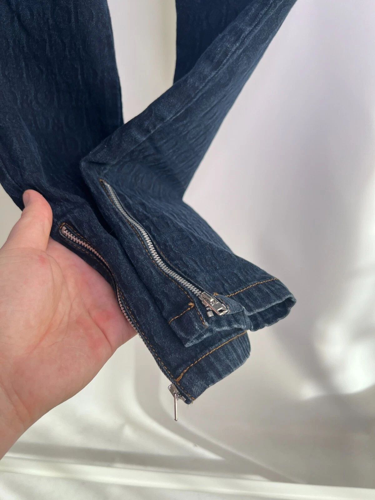 Dolce & Gabbana Vintage Dolce & Gabbana Wonder Y2K Monogram Very Tight Jeans Size 31" - 6 Thumbnail