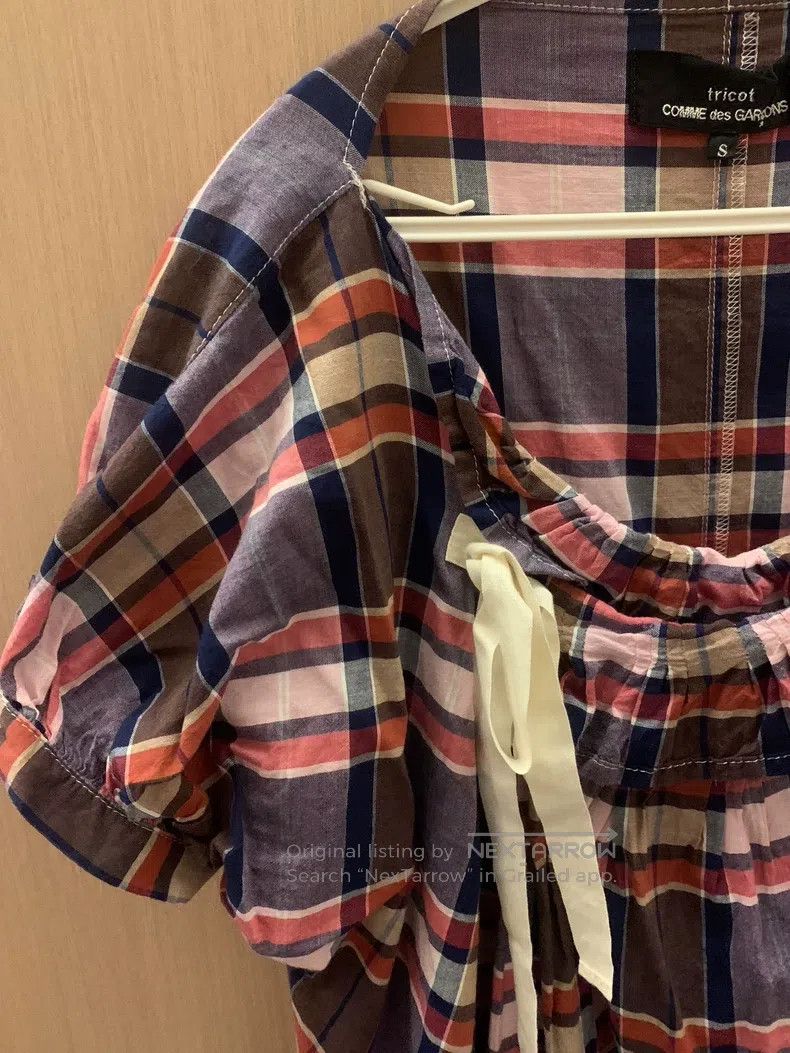 Comme des Garcons Comme des Garcons Red plaid bow tie dress Size S / US 4 / IT 40 - 2 Thumbnail