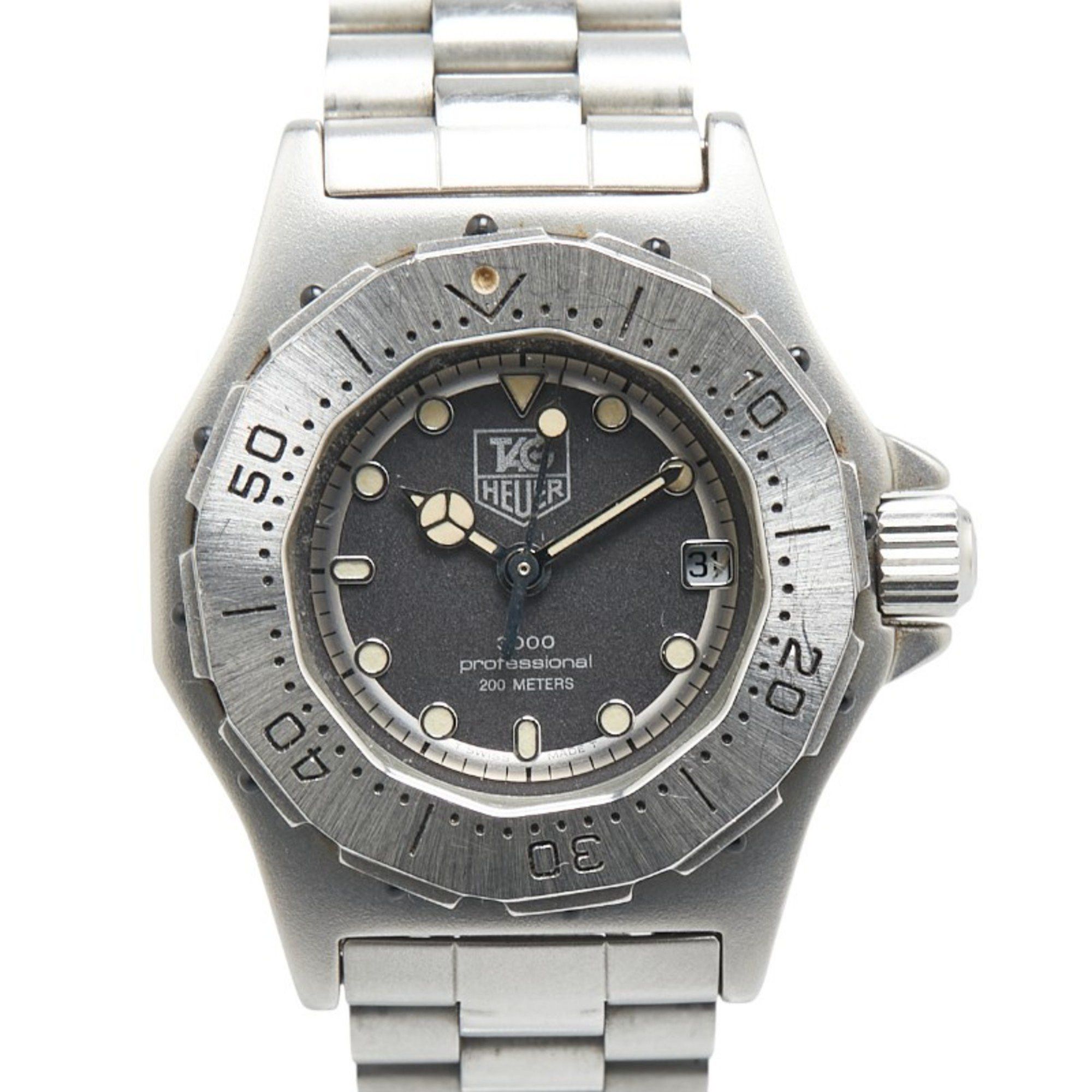 Tag Heuer 3000 Series Professional 200 Watch 932.208 Quartz Grey Dial Stainless Steel Ladies Heuer, Women's