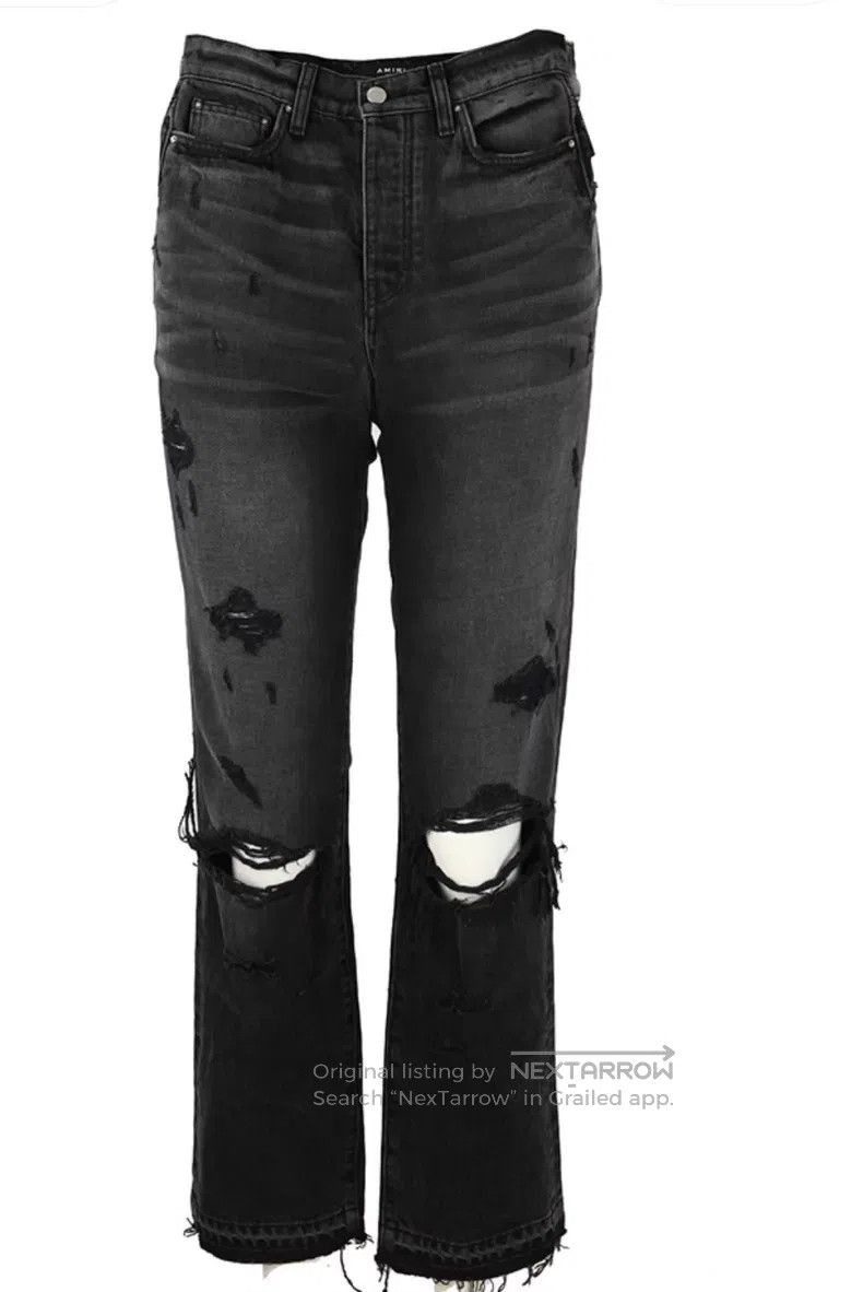 Amiri Amiri Black Ripped Denim Jeans Size 25 Size 25" / US 0 / IT 36 - 1 Thumbnail