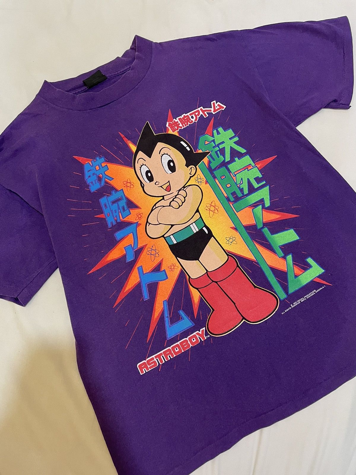 image of Vintage Astro Boy Super! in Purple, Men's (Size Large)