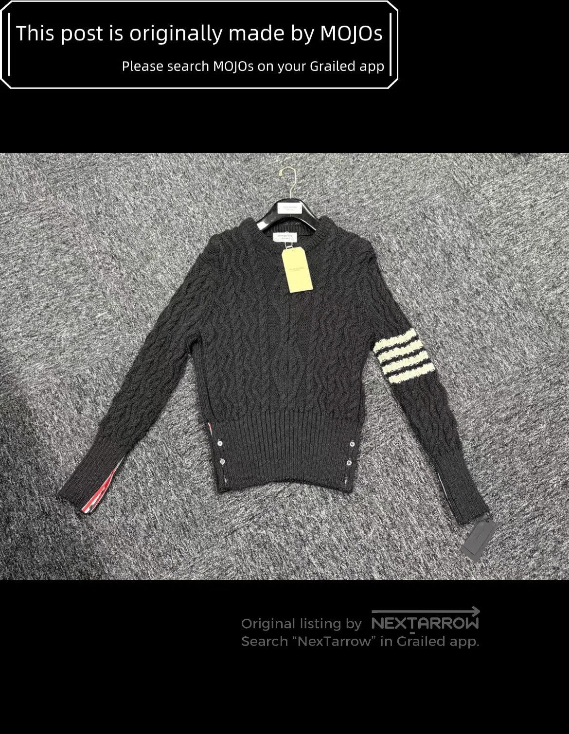 Thom Browne Sz 2 Thom Browne Black Four Stripes Knitwear. Size US M / EU 48-50 / 2 - 3 Thumbnail