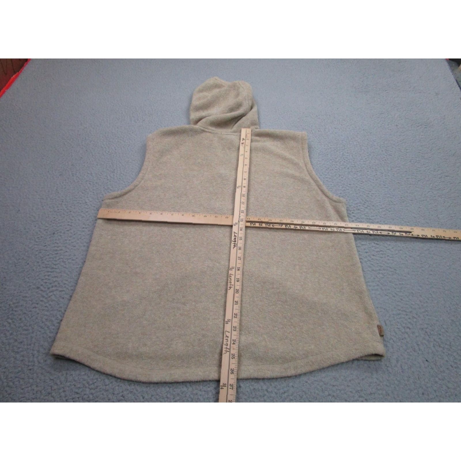 Ralph Lauren Lauren Ralph Lauren Vest Womens XLT Tall Beige Fleece Hooded Full Zip Pockets Size XL / US 12-14 / IT 48-50 - 7 Thumbnail