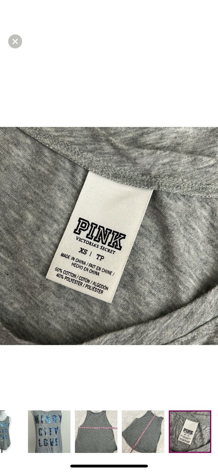 Pink × Victoria's Secret Pink Victoria’s Secret XS Chicago muscle tee Size XS / US 0-2 / IT 36-38 - 4 Thumbnail
