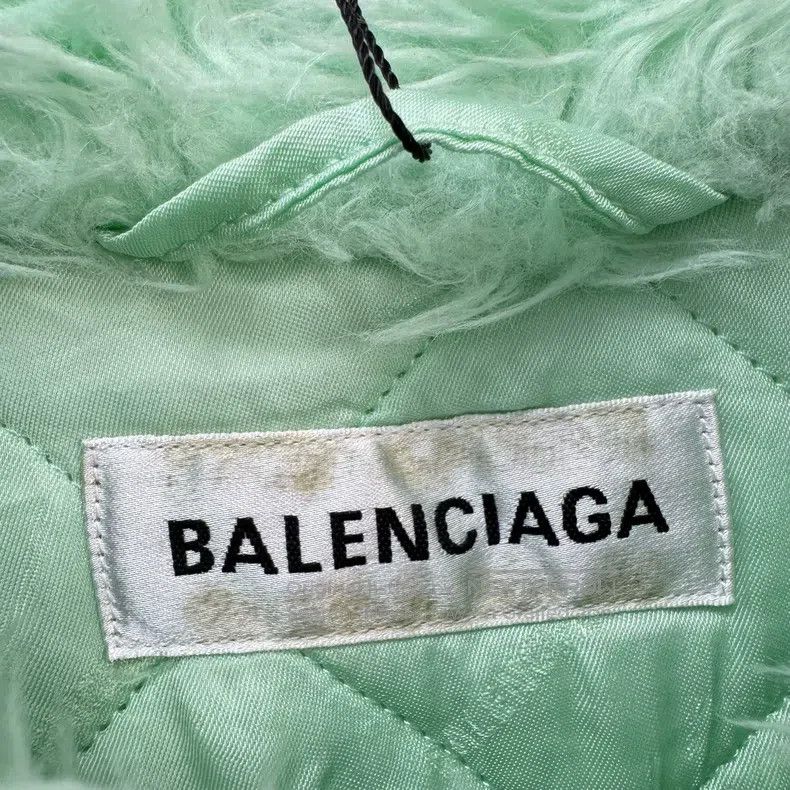 Balenciaga Balenciaga Mint Green Teddy Coat Size XXS / US 00 / IT 34 - 5 Thumbnail