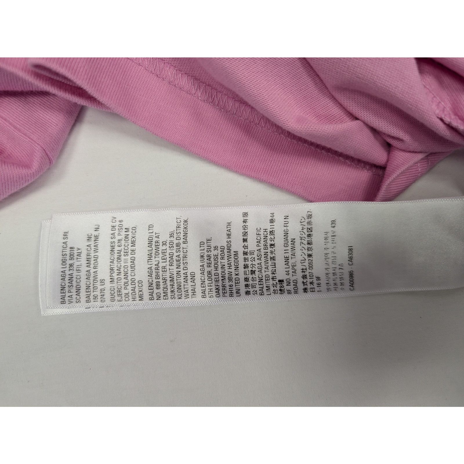 Balenciaga o1rshd1 BB Paris Icon Vintage Jersey Strass T-Shirt in Pink Size US XL / EU 56 / 4 - 17 Thumbnail