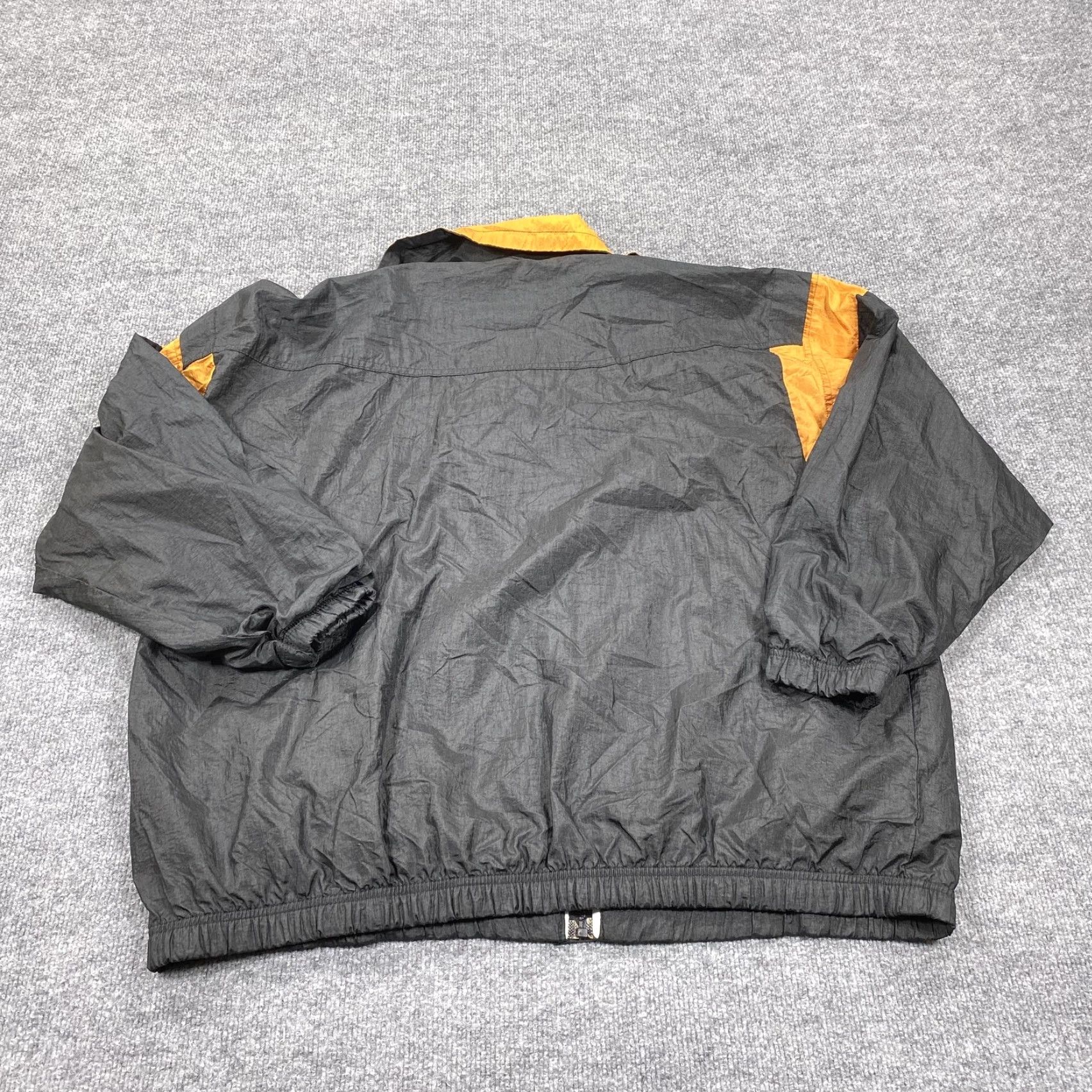 Vintage VINTAGE Venezia Jacket Womens 22/24 Black Nylon Windbreaker Lined Elastic Waist Full Zip Collared Pockets Size 3XL / US 20-22 - 4 Thumbnail