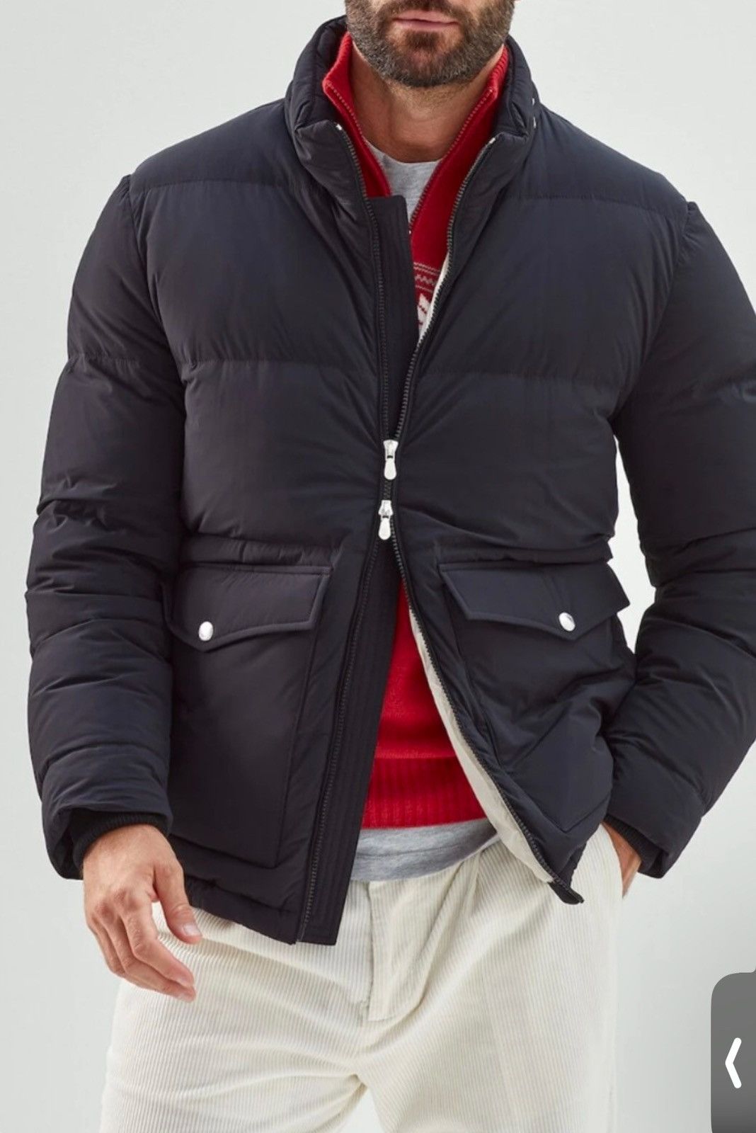 Brunello Cucinelli brand new Brunello Cucinelli Black Down Jacket Size US L / EU 52-54 / 3 - 12 Thumbnail