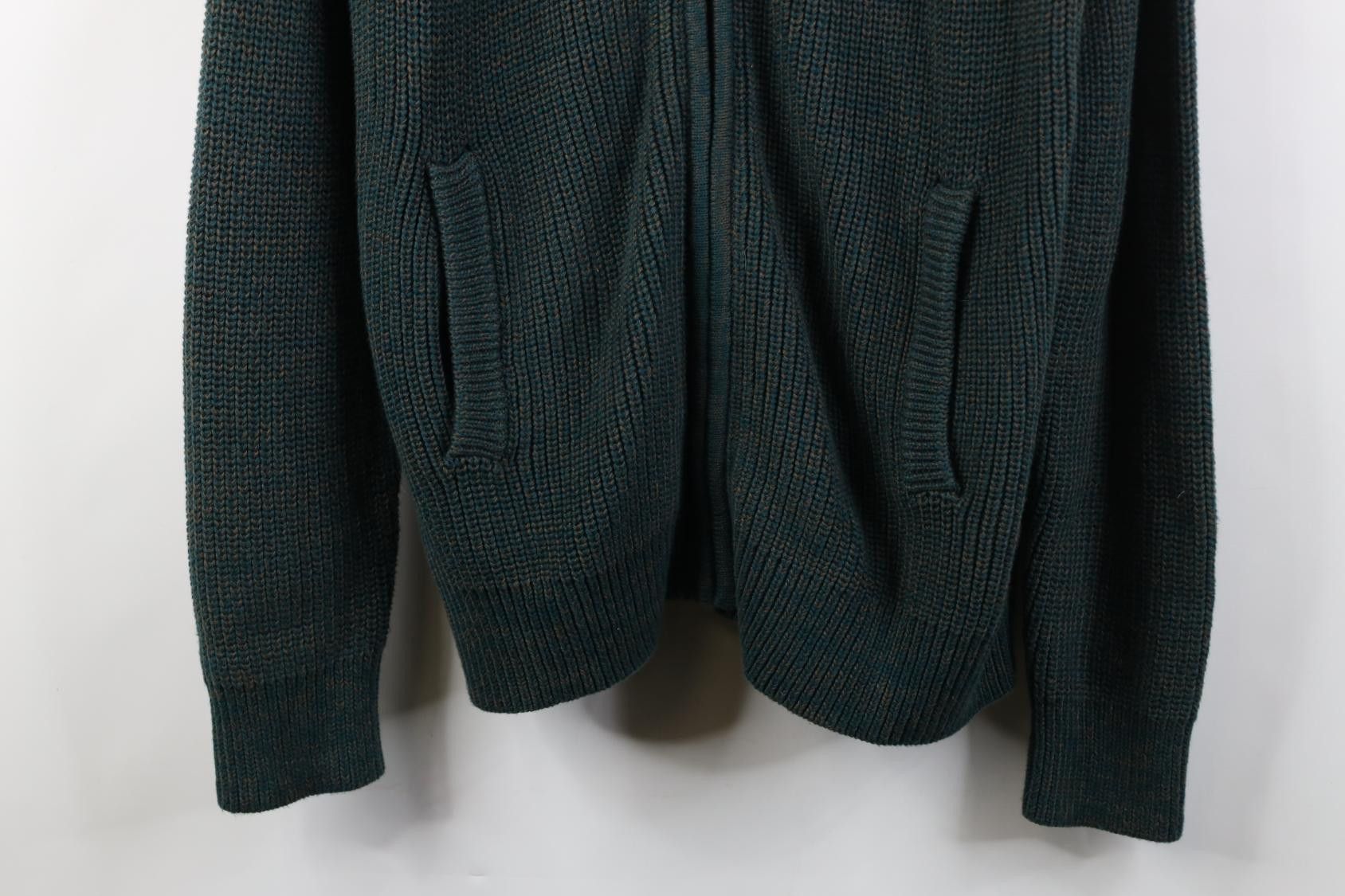 L.L. Bean Vintage 90s Y2K LL Bean Heavy Cotton Ribbed Knit Zip Sweater Size US M / EU 48-50 / 2 - 3 Thumbnail