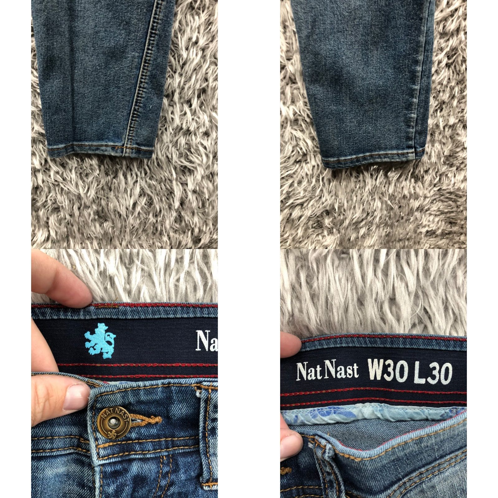 Nat Nast Nat Nast Jeans Size 30x30 Mens Mid Rise Straight Blue Denim Stretch Jeans Size US 30 / EU 46 - 8 Thumbnail
