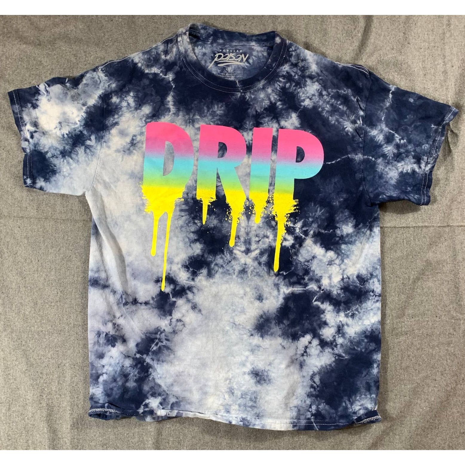 Other Popular Poison Tie Dye Drip Shirt Adult Large Blue Size L / US 10 / IT 46 - 1 Thumbnail