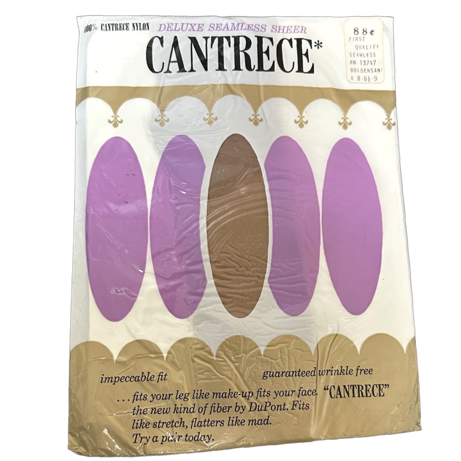 Vintage VINTAGE Cantrece Deluxe Seamless Sheer Stockings Brown 8-9 NEW Stockings Womens Size ONE SIZE - 1 Thumbnail