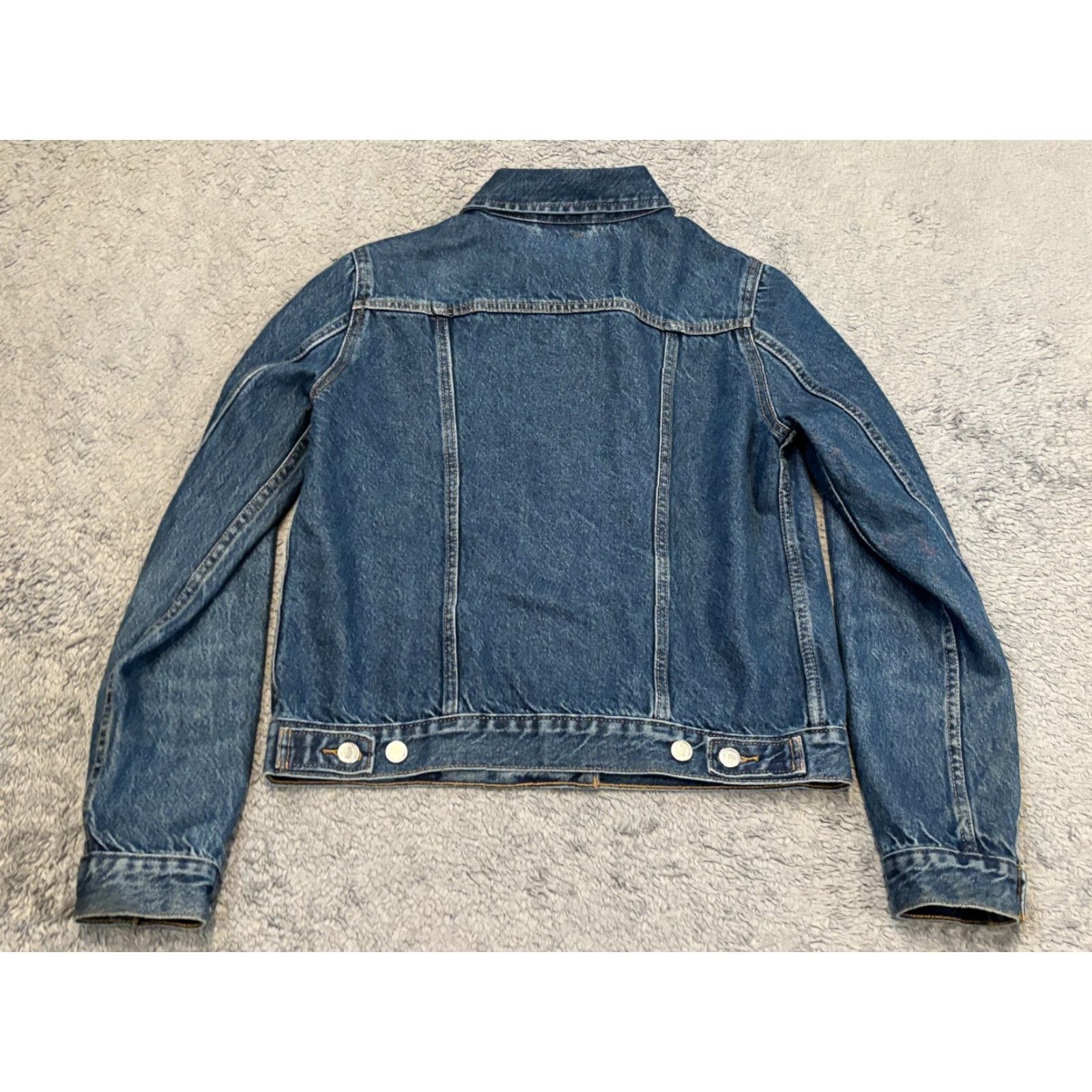 Levi's VINTAGE Levi's Original Trucker Jacket Women Medium Denim Blue Stars (Bronze) Size 32" / US 10 / IT 46 - 7 Thumbnail