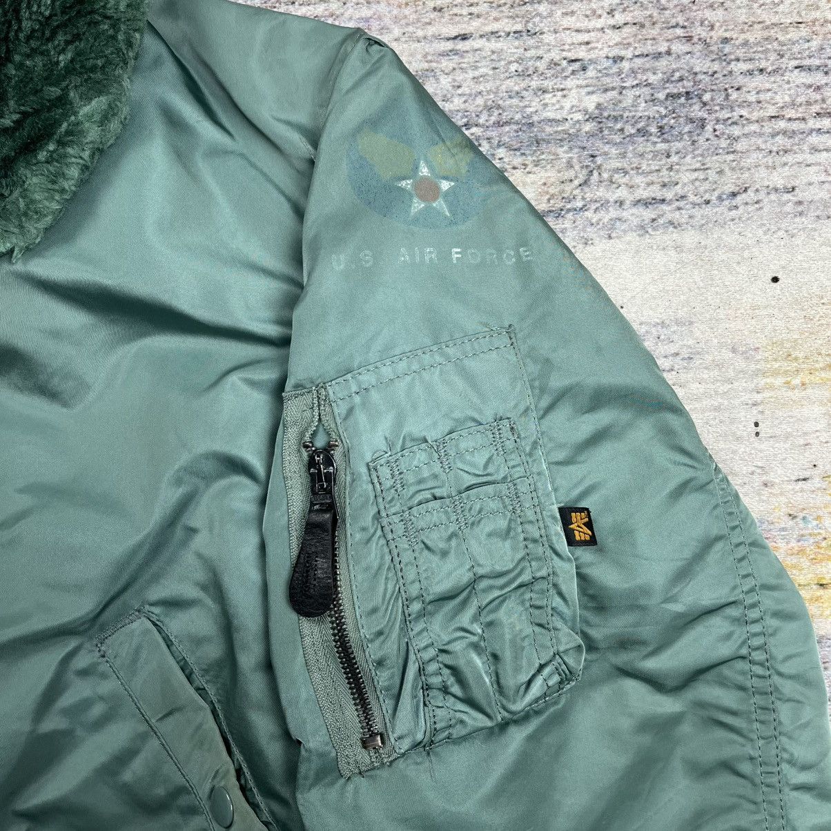 Alpha Industries Vintage 90s Alpha industries B-15D bomber flight jacket Size US M / EU 48-50 / 2 - 5 Thumbnail