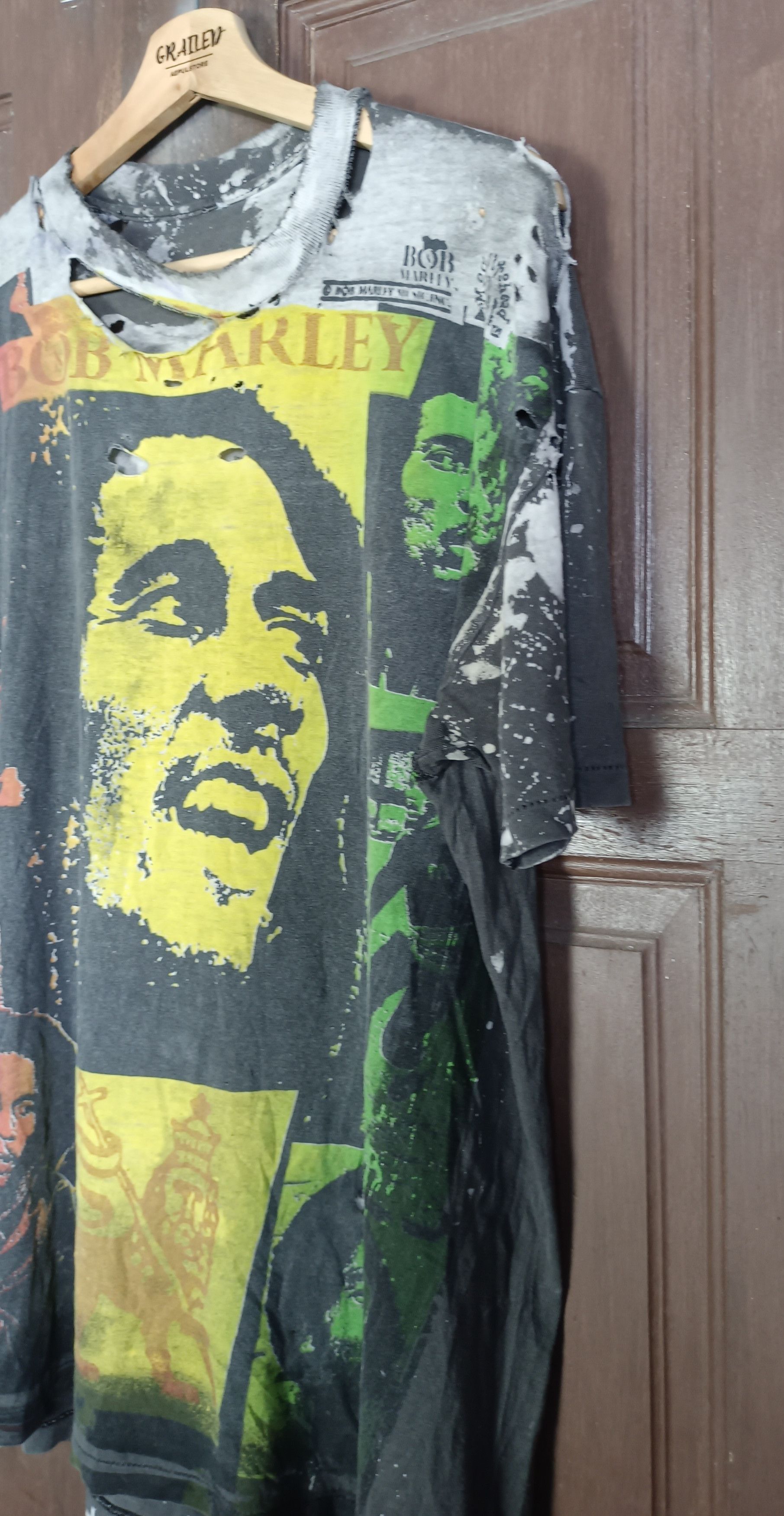 Bob Marley True Vintage🔥Bob Marley Mosquitohead 90s AOP Size US L / EU 52-54 / 3 - 8 Thumbnail
