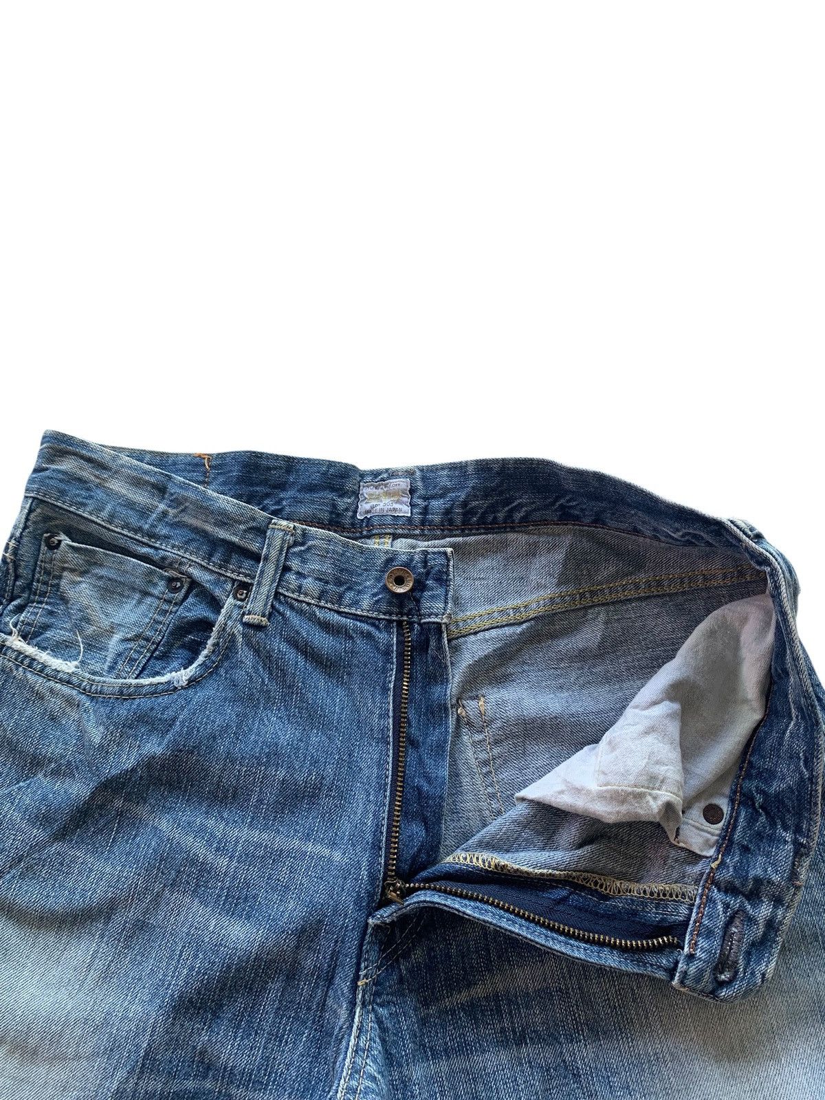 Edwin VINTAGE EDWIN 505Z SELVEDGE RUSTY JAPANESE DISTRESSED DENIM Size US 34 / EU 50 - 14 Thumbnail