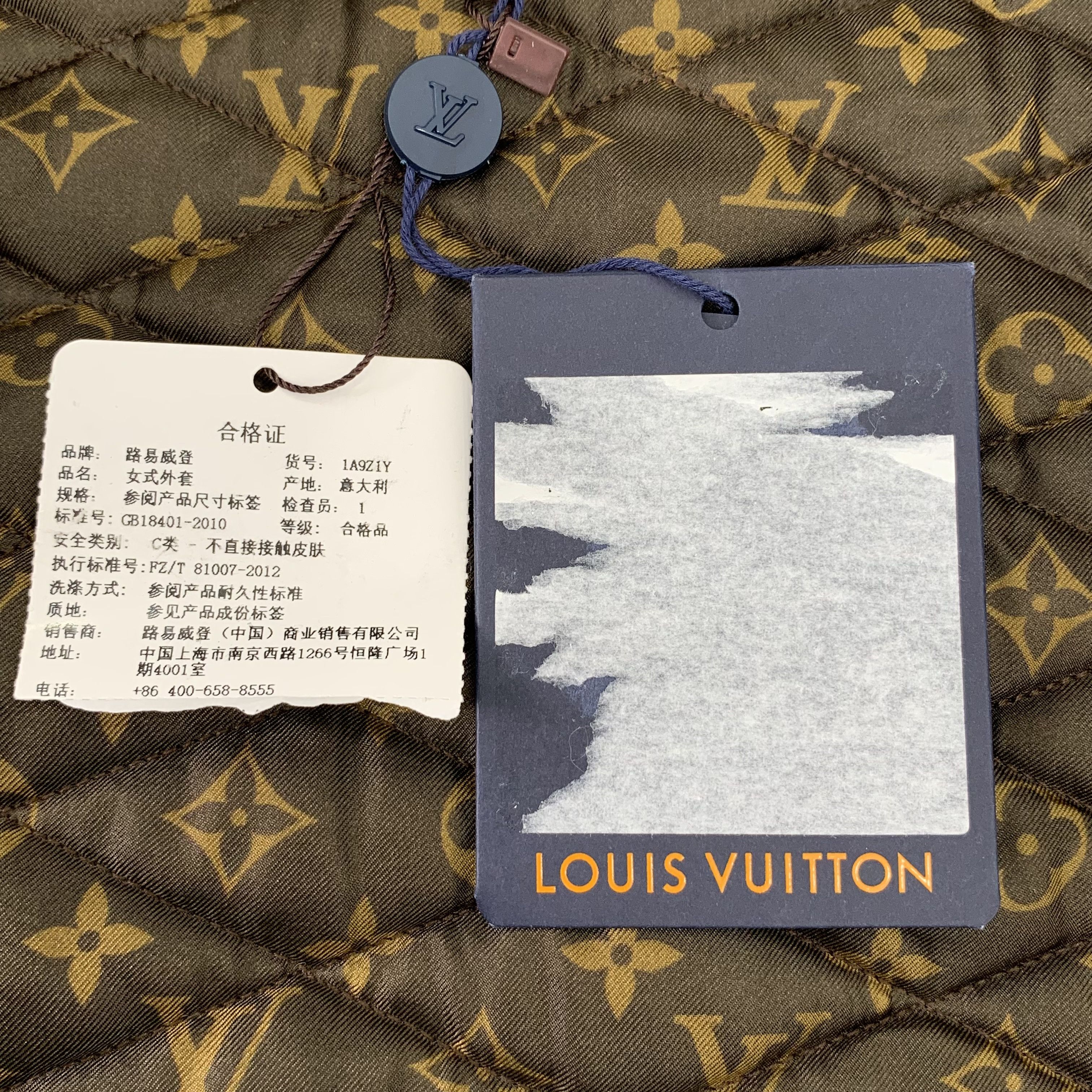 Louis Vuitton Louis Vuitton Black Monogram Lined Zip-Up Jacket (Size XS) Size US XS / EU 42 / 0 - 5 Thumbnail