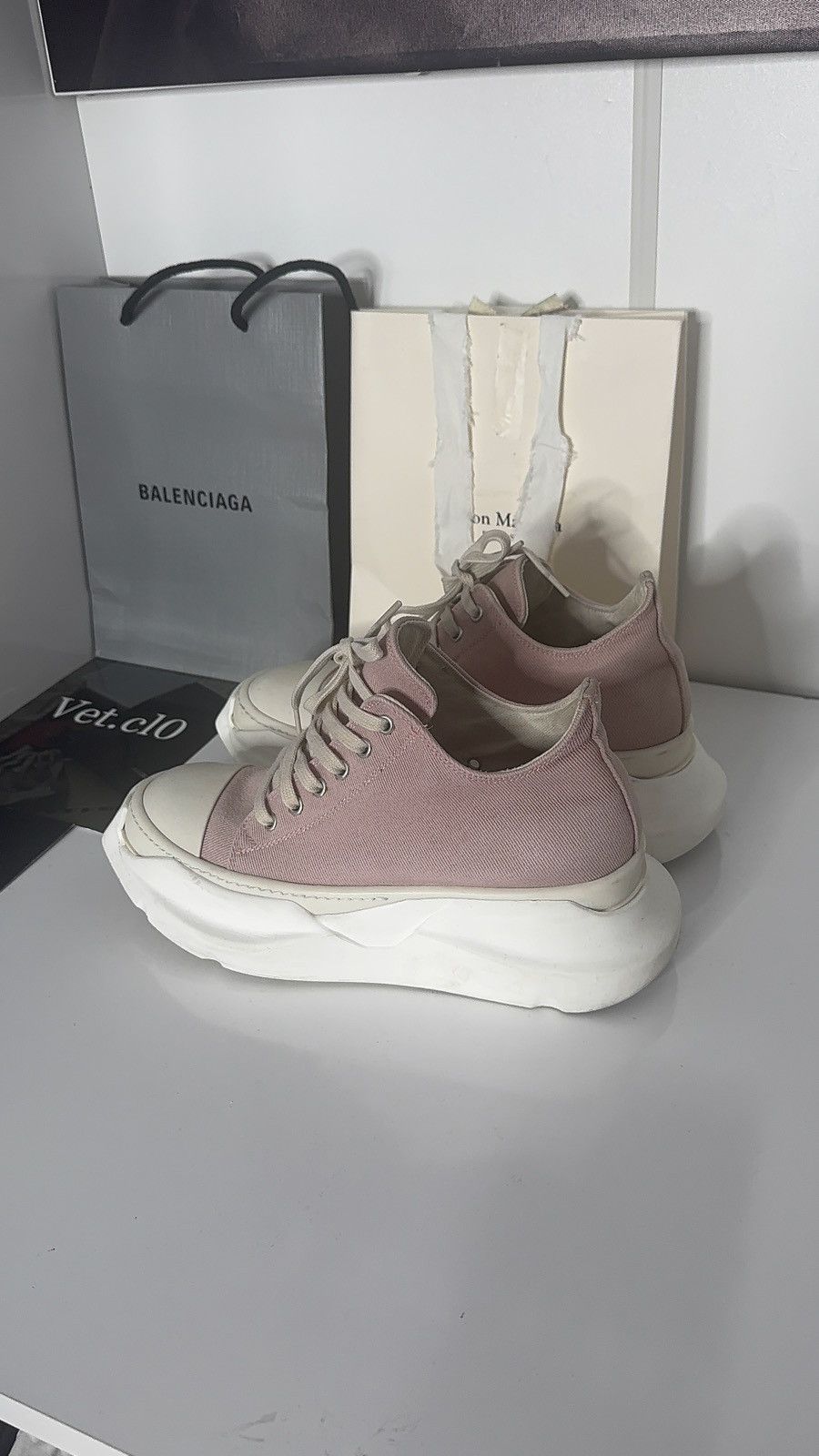 Rick Owens Drkshdw ✅ Rick Owens Drkshdw Abstract Pink Milk low Size US 10 / IT 40 - 2 Thumbnail