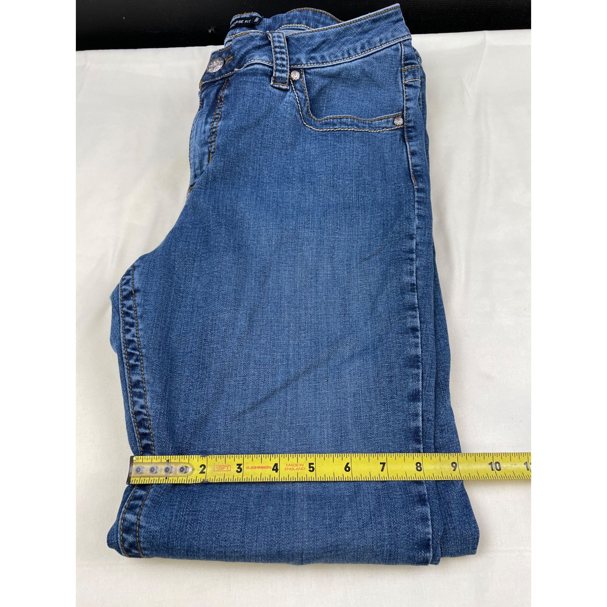 Lee Lee Women's Blue Midrise fit Straight Stretch Jeans Size 32 Size 32" / US 10 / IT 46 - 7 Thumbnail