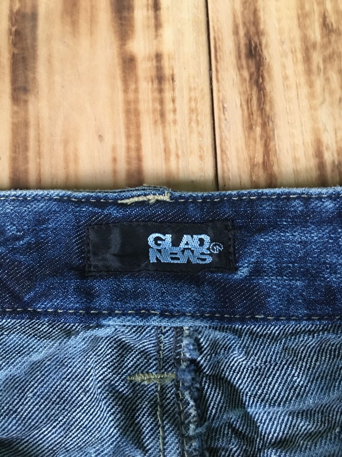 Japanese Brand Glad News Distressed Denim Shorts Size US 31 - 6 Thumbnail