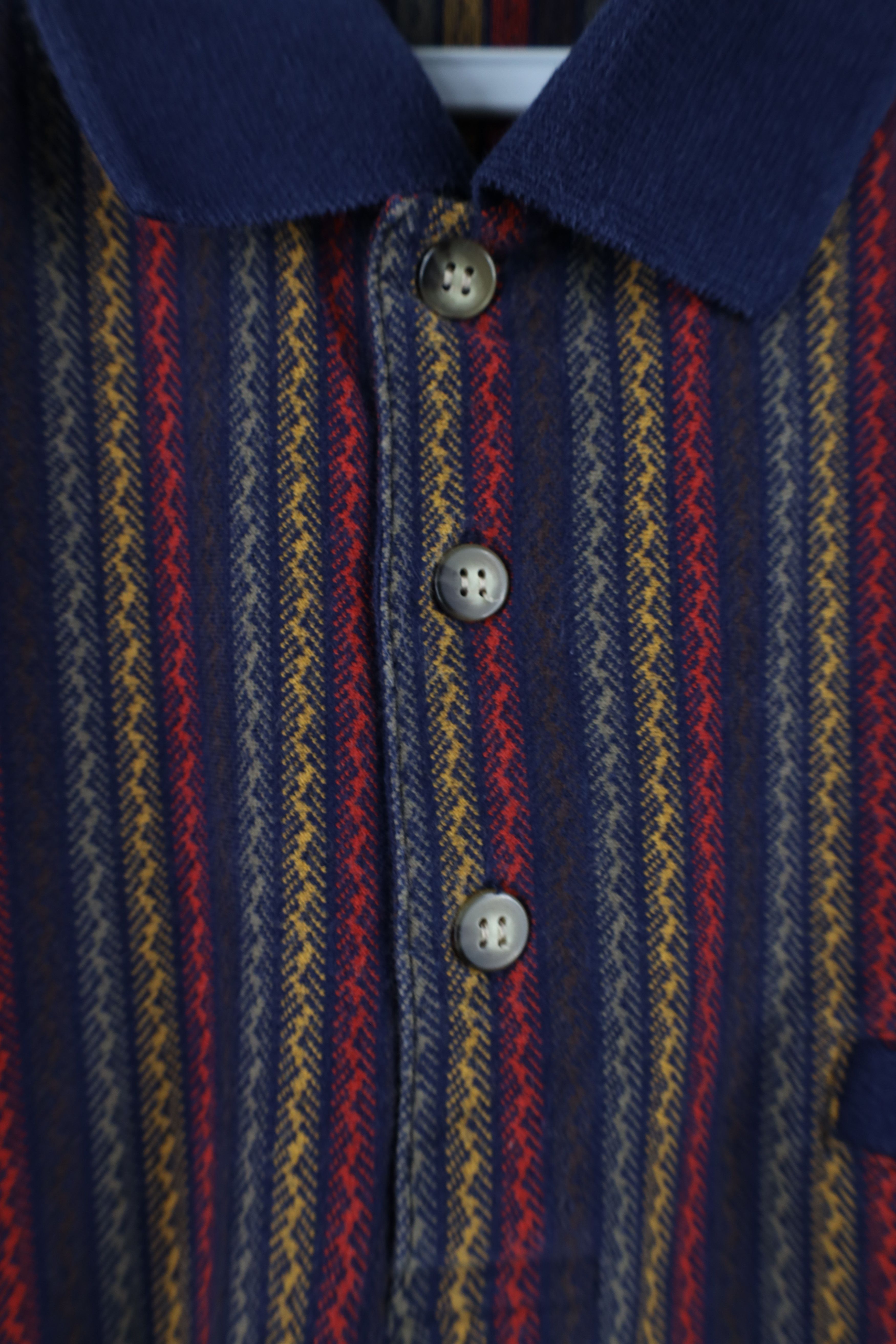 Vintage Vintage 90s Streetwear Striped Knit Pullover Polo Shirt Size US M / EU 48-50 / 2 - 8 Thumbnail