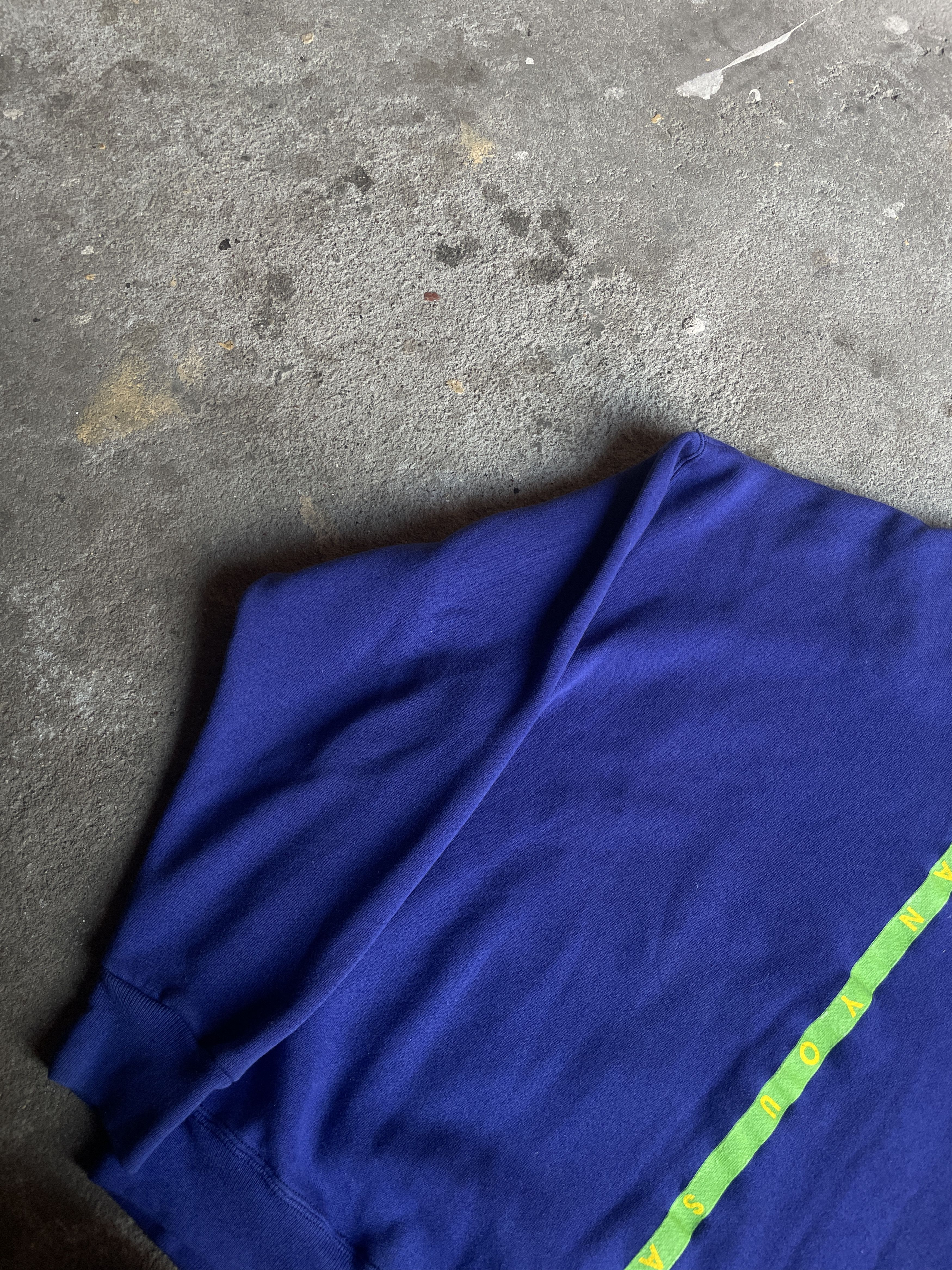 Nike × Vintage 80s Vintage Nike Sweatshirt crewneck Rare kick some butt Size US M / EU 48-50 / 2 - 5 Thumbnail