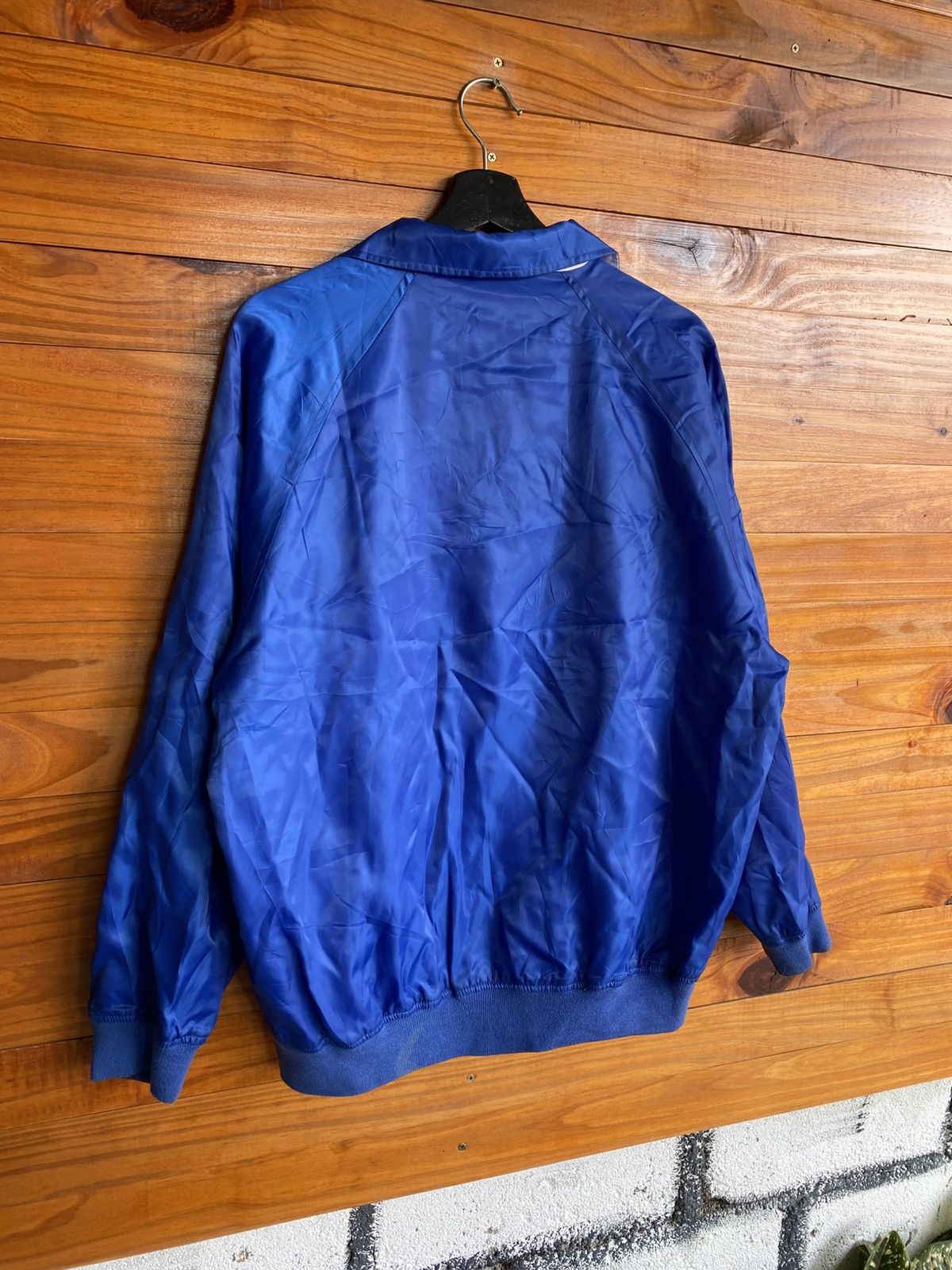 Japanese Brand Vintage Konica Minolta Satin Coach Jacket Blue White Logo Size US L / EU 52-54 / 3 - 11 Thumbnail