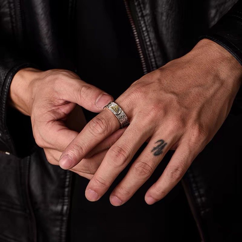 Jewelry Illuminati Jewelry Rings Open Size Chrome Ring (Size 7-13) Size ONE SIZE - 1 Thumbnail