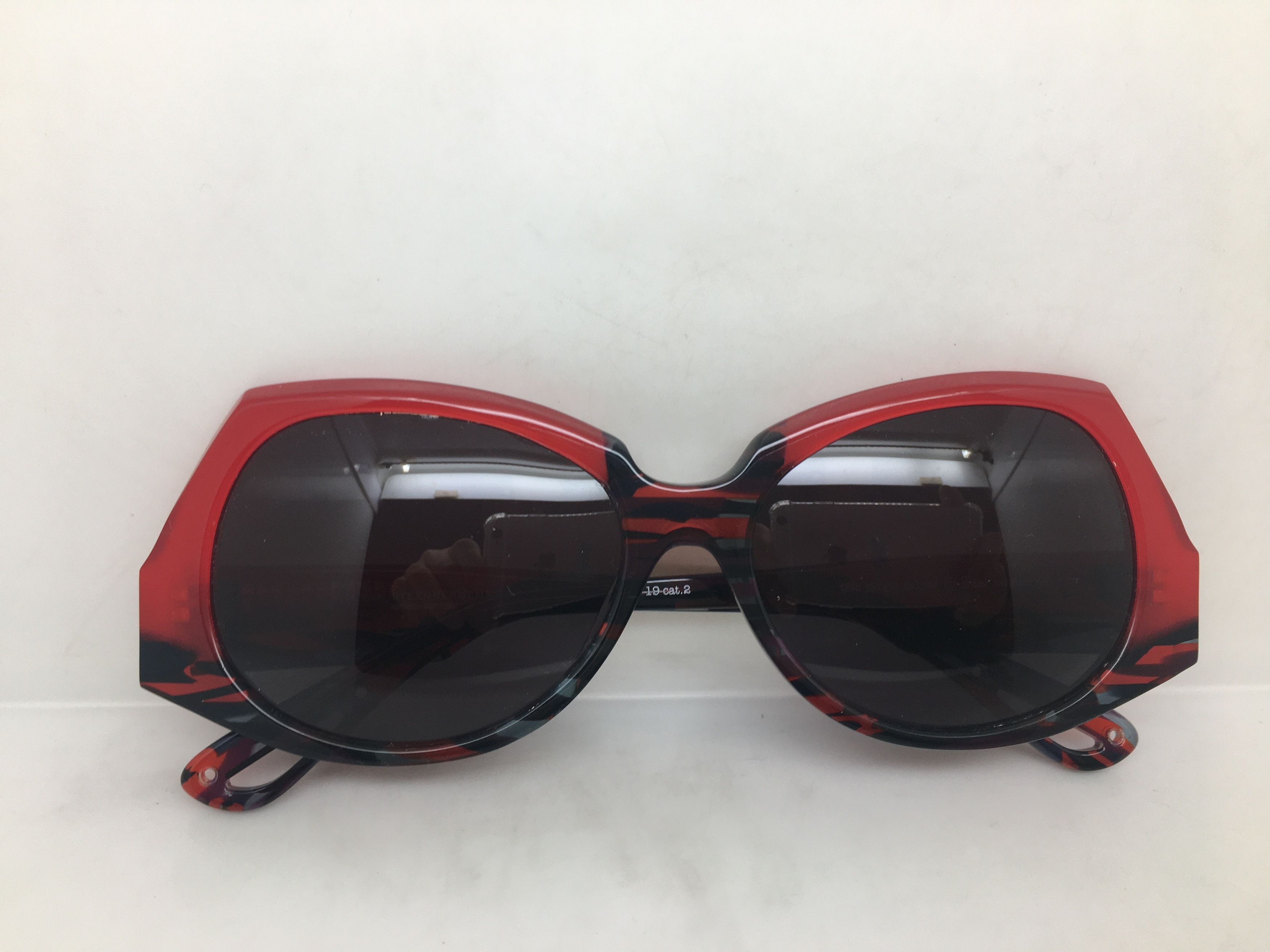 Vintage Theo by TIM VAN STEENBERGEN Red Cateye Sunglasses Size ONE SIZE - 7 Thumbnail