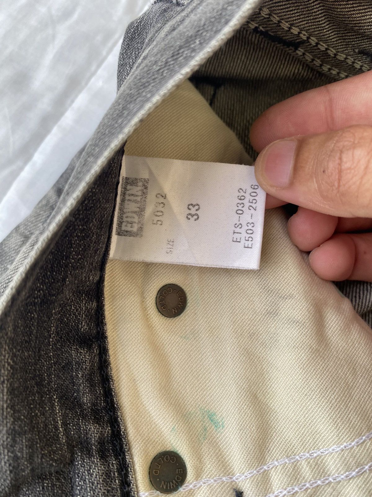 Edwin BAGGY DISTRESSED DENIM EDWIN JAPAN UNDERCOVER STYLE DESIGN Size US 34 / EU 50 - 9 Thumbnail
