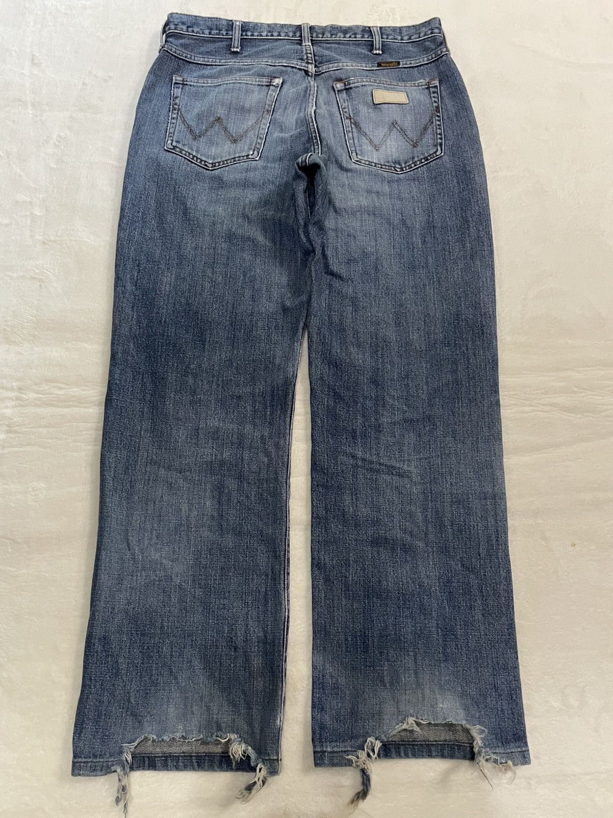 Japanese Brand Vintage Wrangler Japanese Brand Distressed Faded Size US 33 - 8 Thumbnail