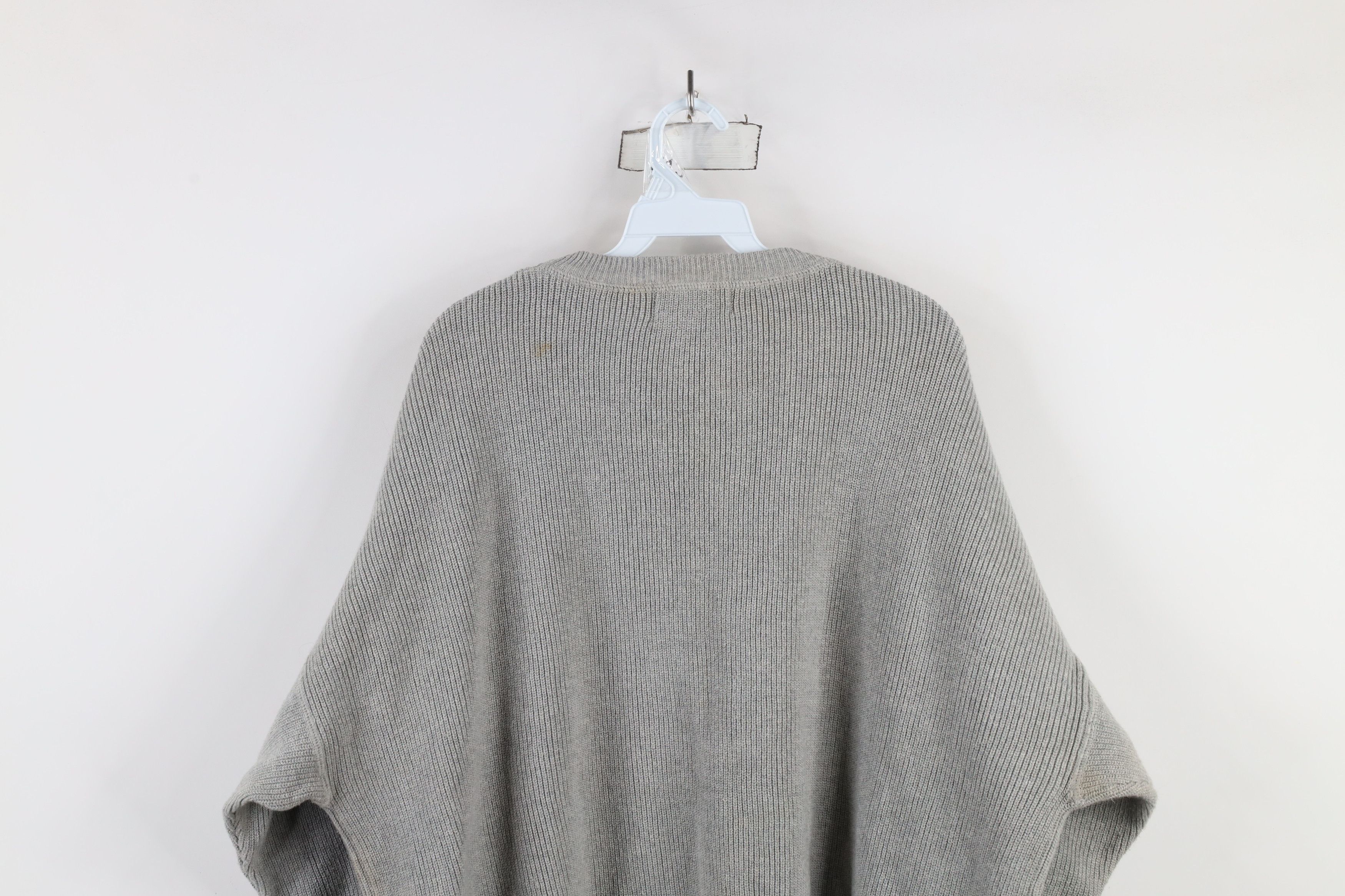 Eddie Bauer × Vintage Vintage 90s Eddie Bauer Heavyweight Ribbed Knit Sweater Gray Size US XXL / EU 58 / 5 - 11 Thumbnail