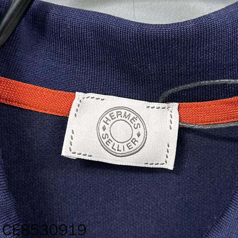 Hermes HERMES Old Money Navy Blue Polo Shirt Size S Size XS / US 0-2 / IT 36-38 - 4 Thumbnail