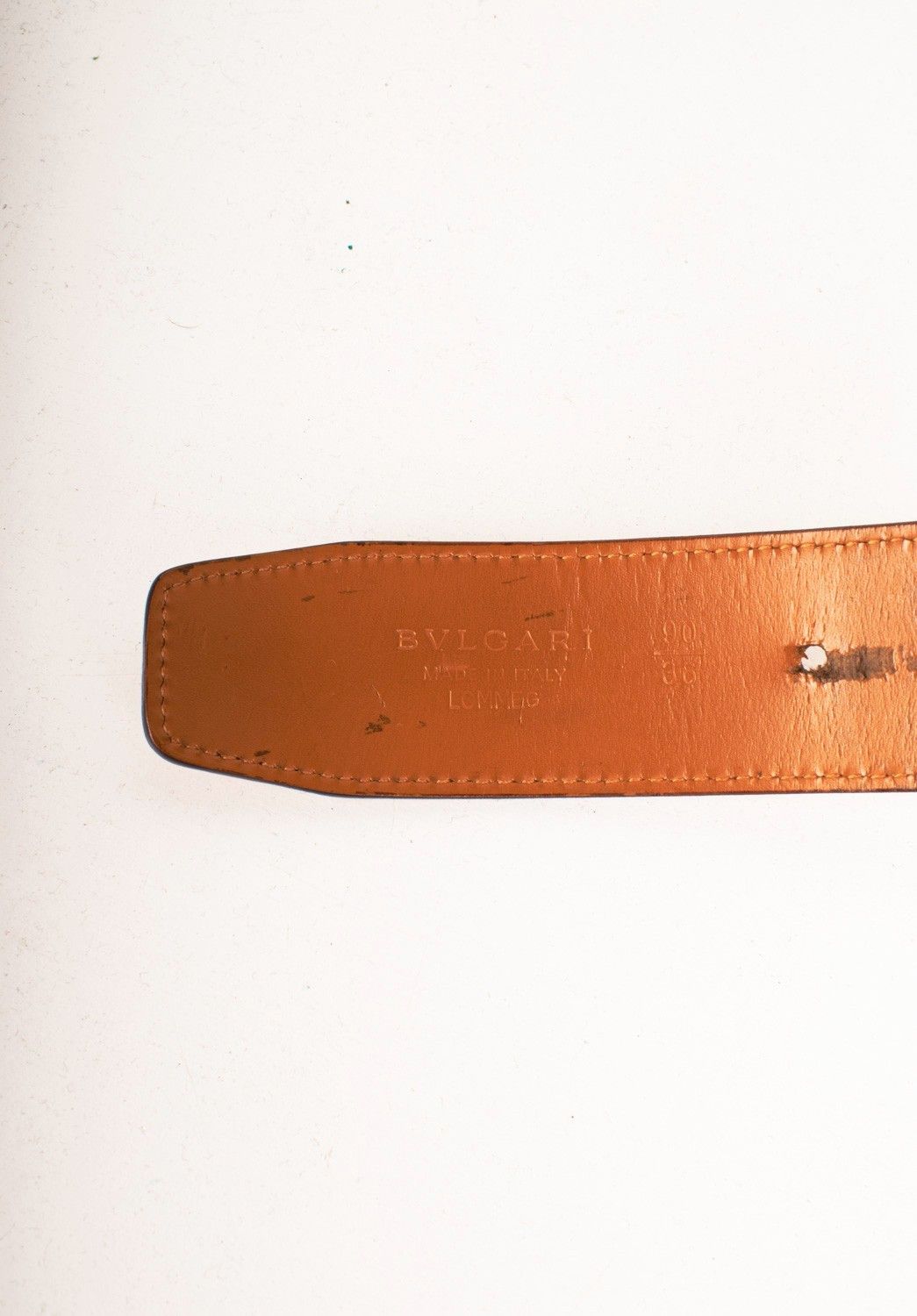 Bvlgari Bvlgari Men Leather Belt Size L Size 40 - 4 Thumbnail