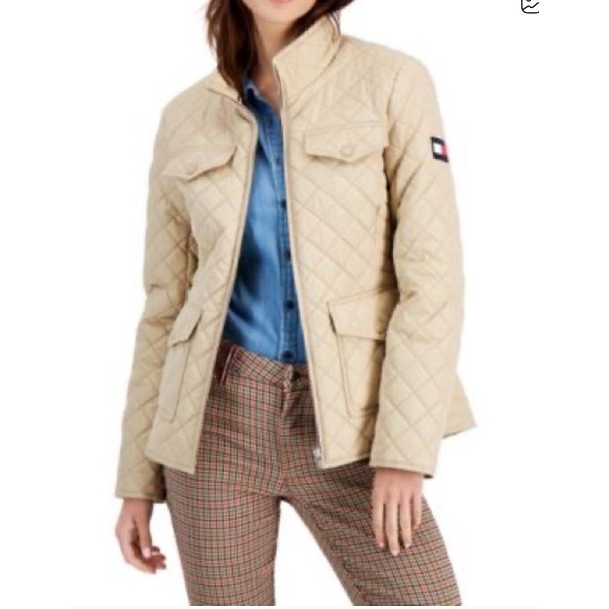 Tommy Hilfiger Tommy Hilfiger Women's Quilted Jacket Size XL / US 12-14 / IT 48-50 - 3 Thumbnail
