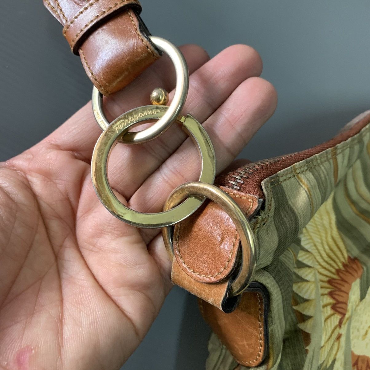 Salvatore Ferragamo Salvatore Ferragamo Flora Vintage Bag Size ONE SIZE - 7 Thumbnail