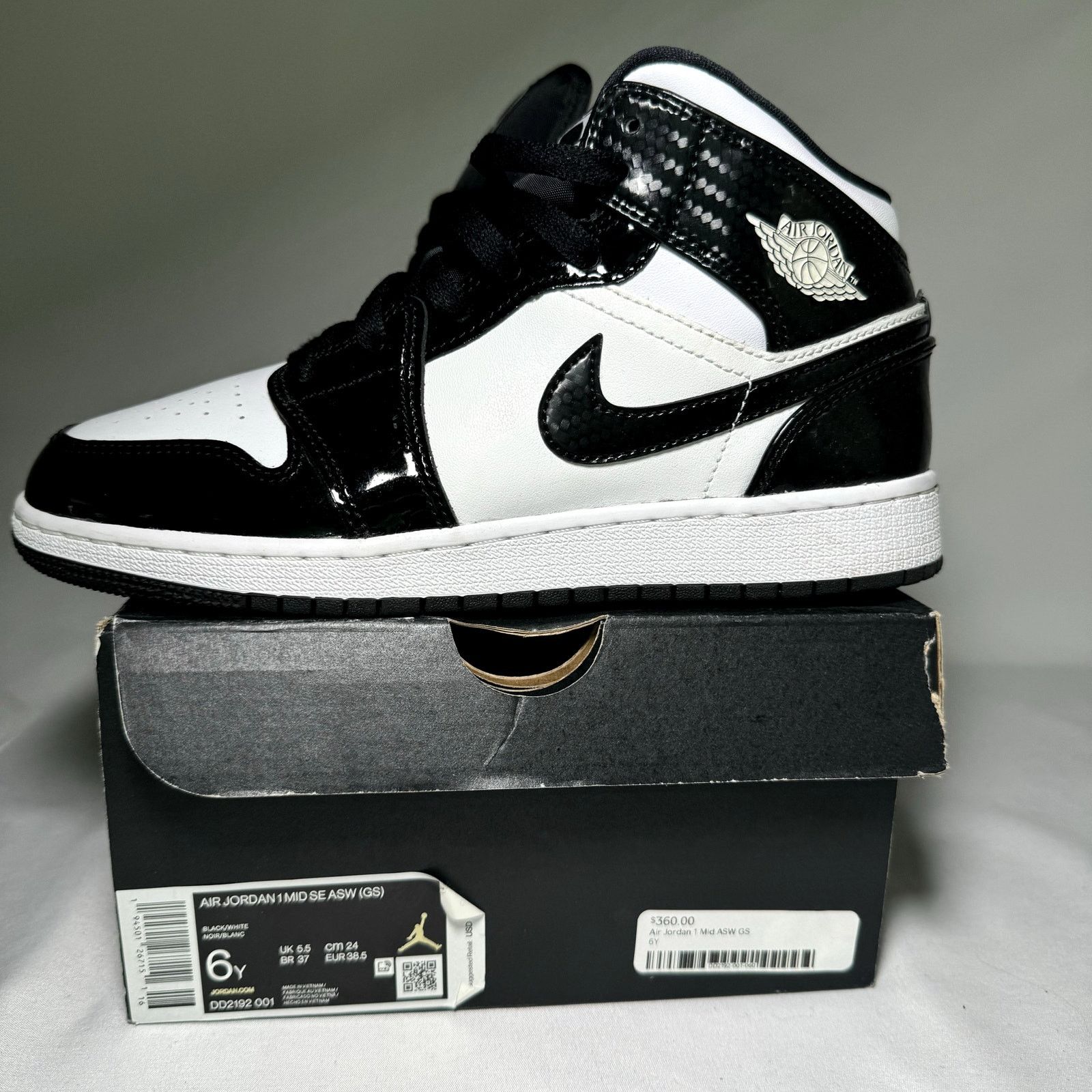 Jordan Brand × Nike Nike Air Jordan 1 Mid SE GS All Star 2021 - Size 6 - Shoes Size US 6 / EU 39 - 8 Thumbnail