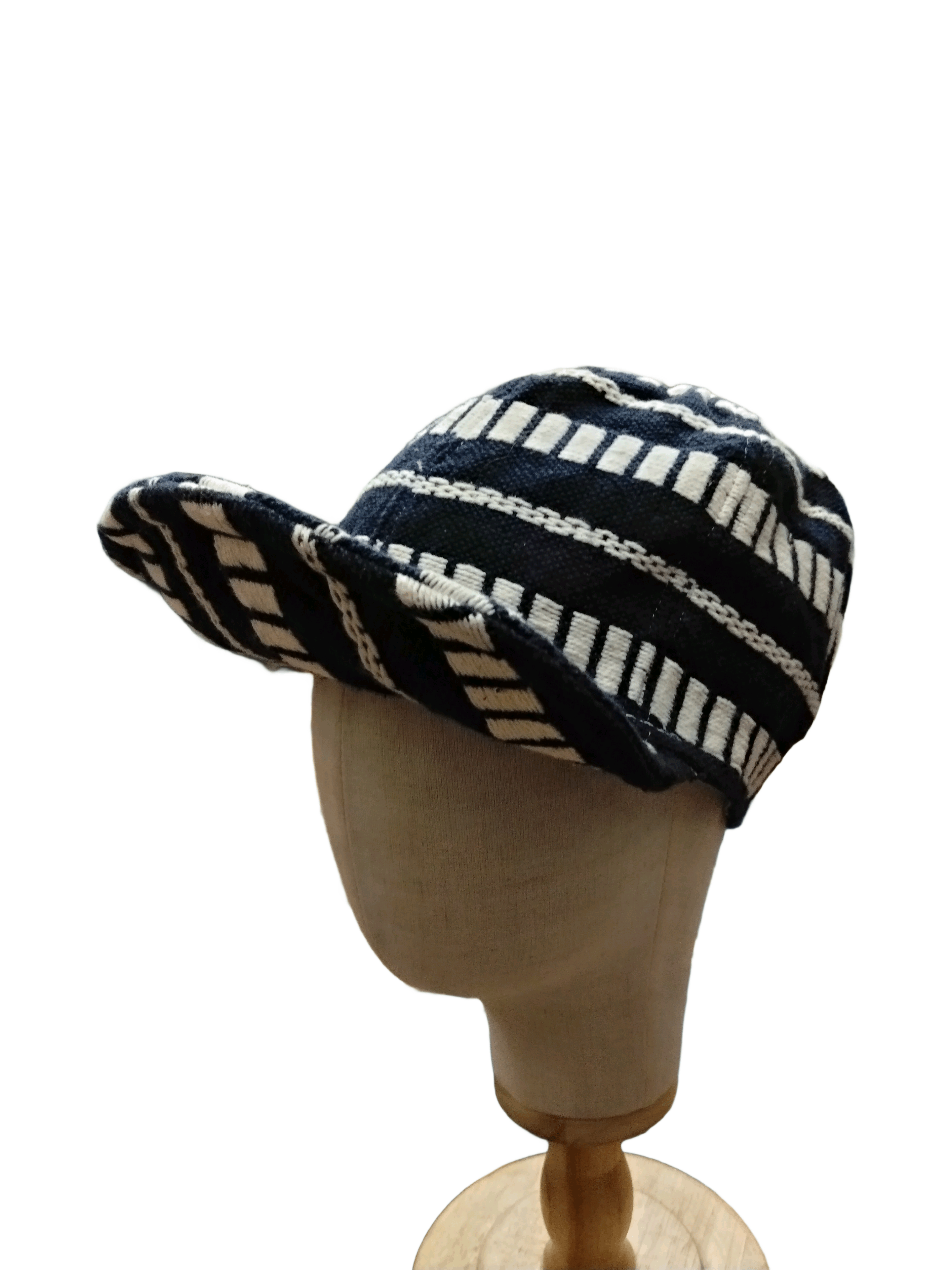 Other Blue and white Cap featuring a unique woven stripe design Size ONE SIZE - 1 Thumbnail