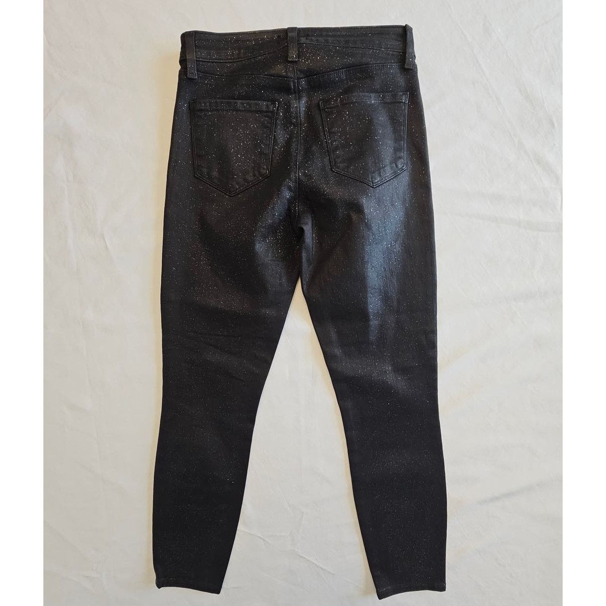 L'AGENCE EUC L'AGENCE Margot High Rise Noir Glitter Skinny Jeans 25 Size 25" / US 0 / IT 36 - 7 Thumbnail
