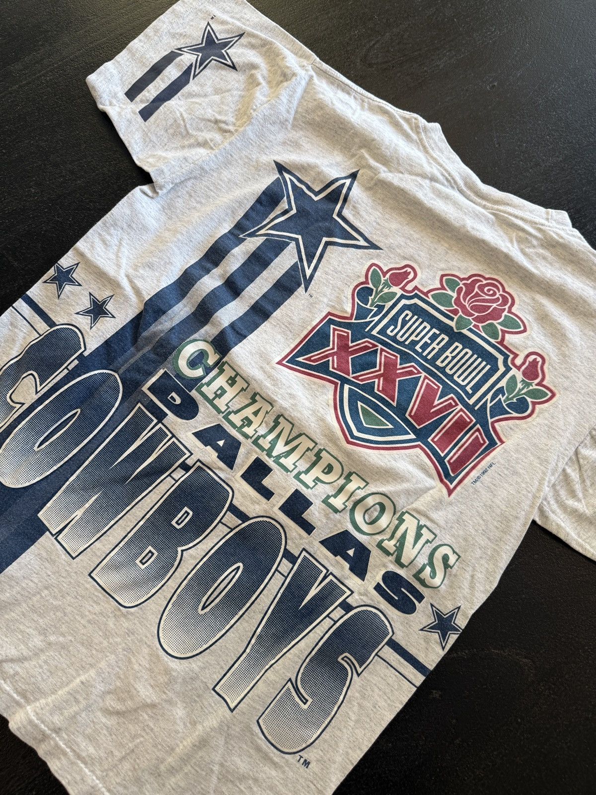 NFL Vintage Dallas Cowboys Super Bowl 1993 Rose Bowl T Shirt Size US L / EU 52-54 / 3 - 4 Thumbnail