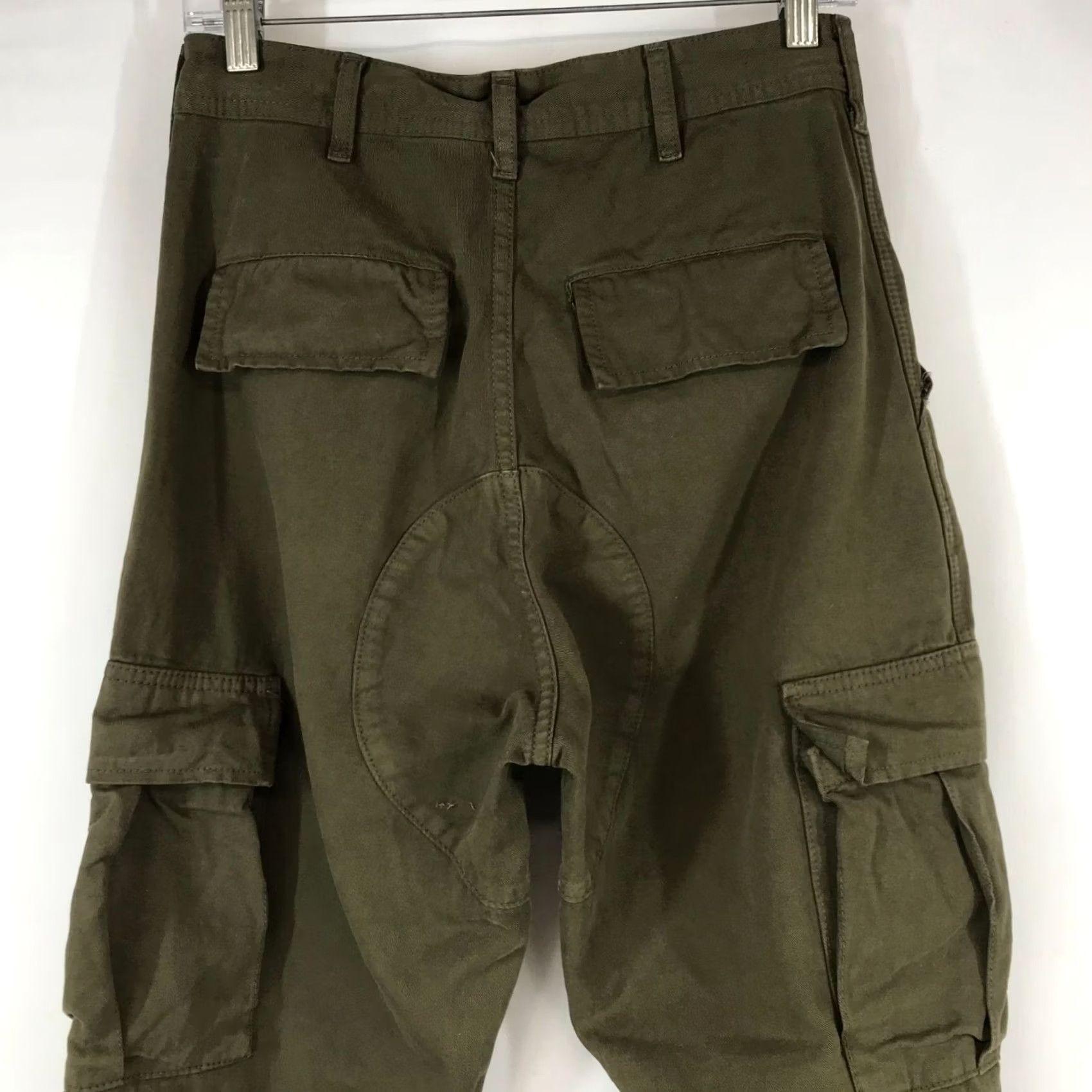 Olive J. GALT WOMEN'S PANTS Cargo Olive 100% Cotton M Size OLIVE Women Cargo Pants Size 32" / US 10 / IT 46 - 5 Thumbnail