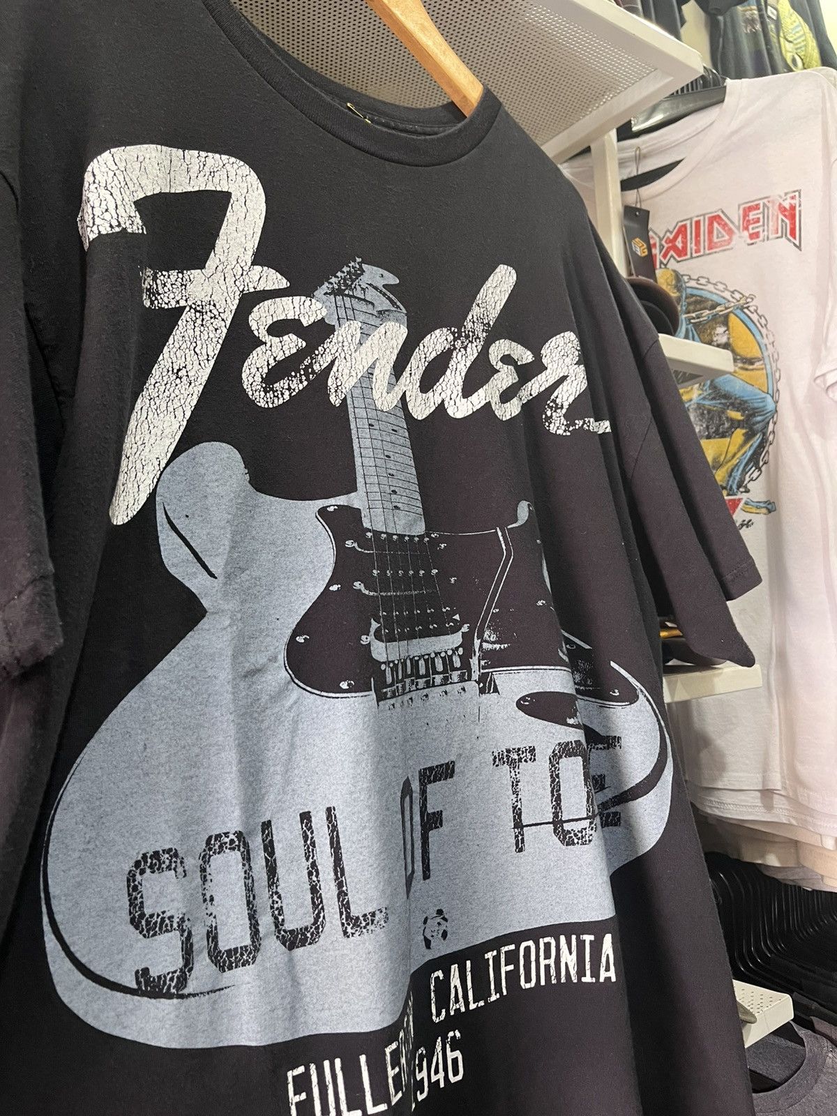 Vintage Offizielles FENDER Soul Of Tone Stratocaster Gitarre T-Shirt Size US XXL / EU 58 / 5 - 3 Thumbnail
