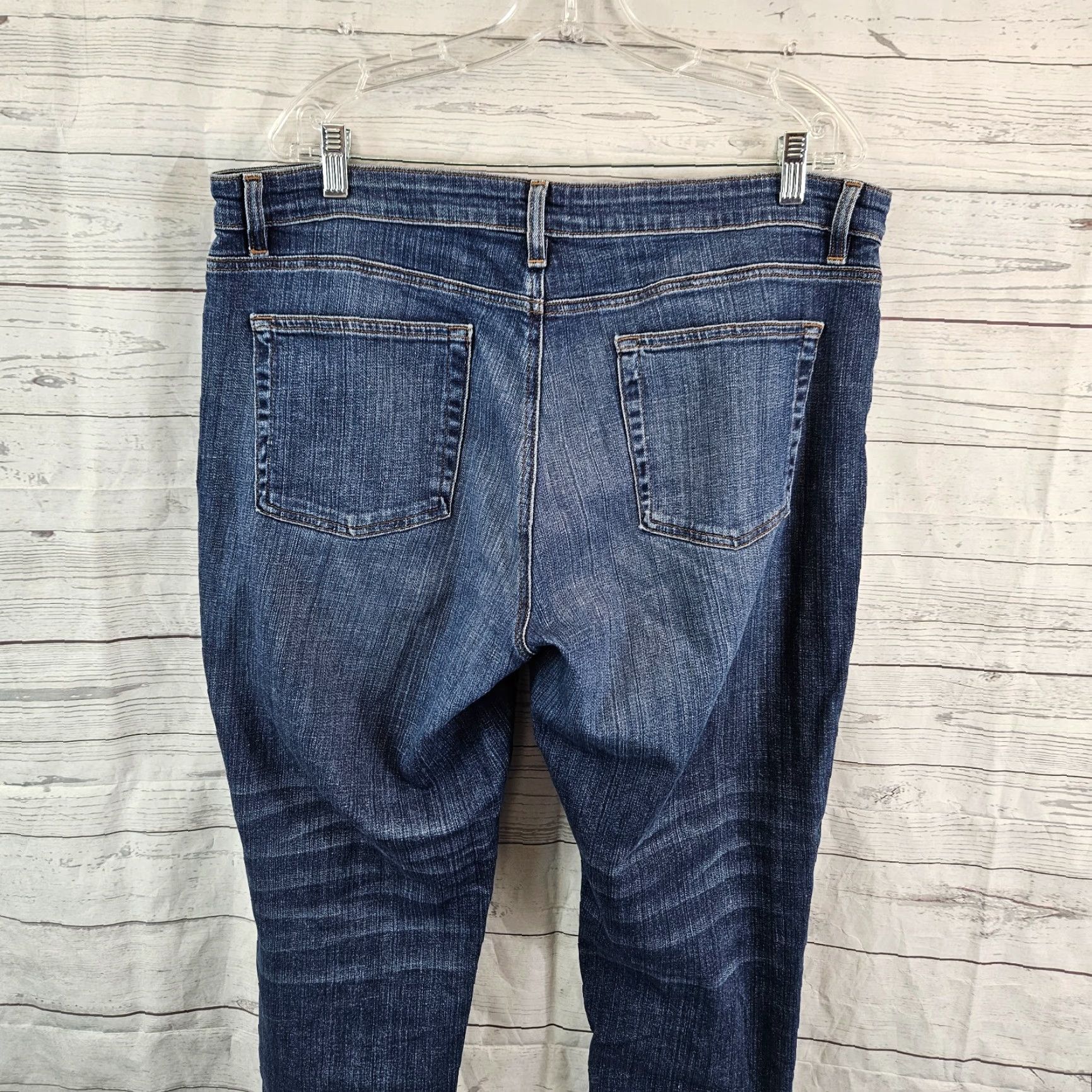 Eileen Fisher Eileen Fisher Womens Jeans Sz 14 Blue Mid Rise Straight Leg Cotton Size 36" / US 14 / IT 50 - 4 Thumbnail