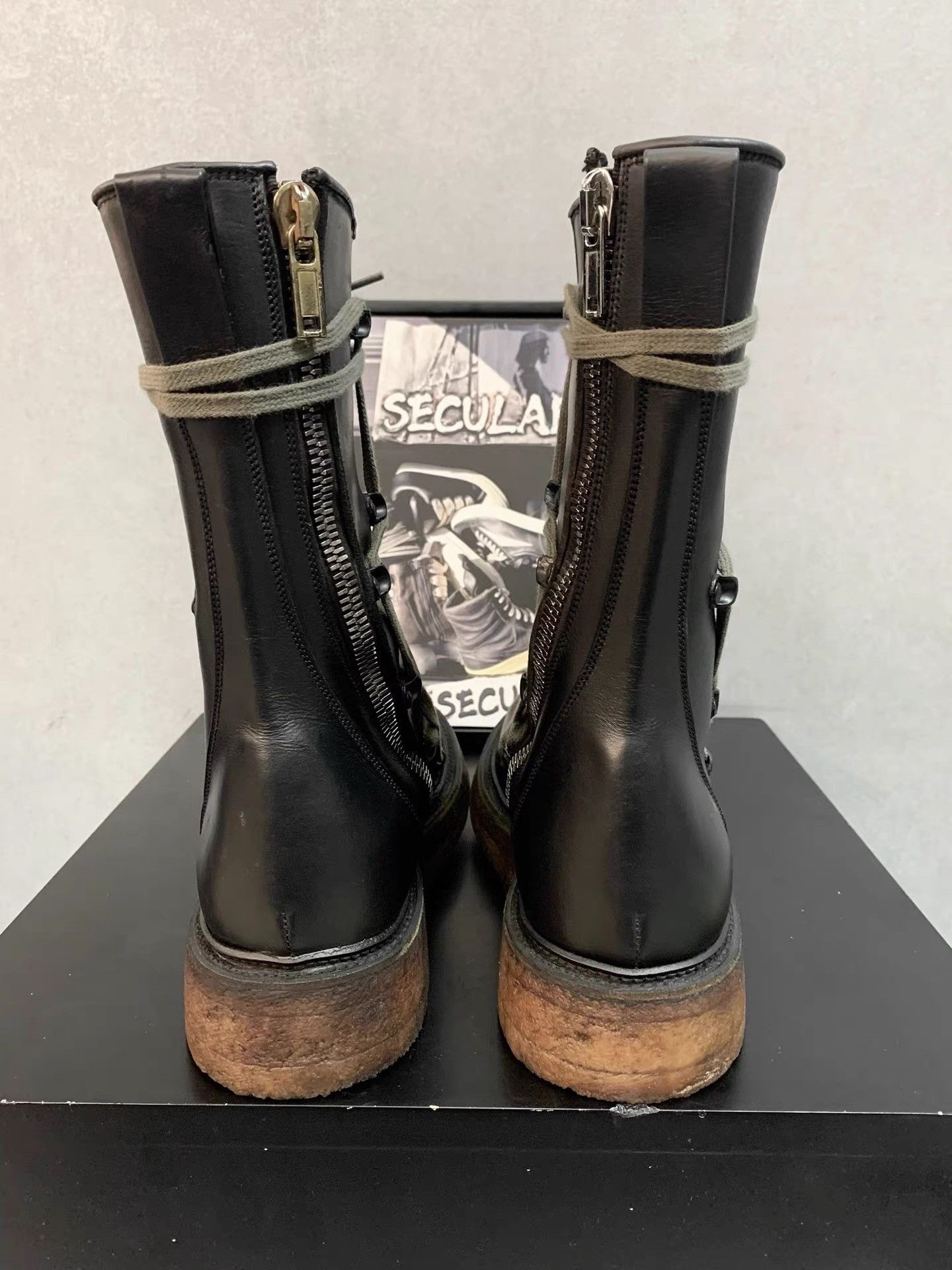 Rick Owens Rick Owens 17FW First-Show Pentagram Combat Boots K34 Size US 6 / EU 39 - 7 Thumbnail