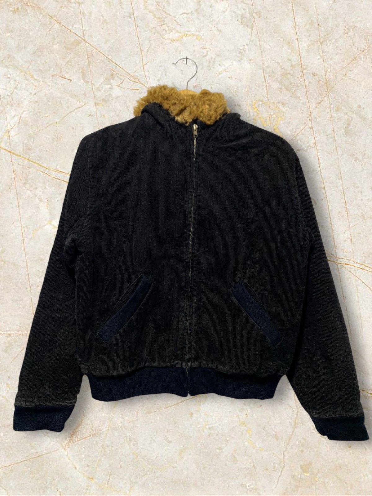 Japanese Brand Blue Moon Blue Corduroy fur hoodie Size US M / EU 48-50 / 2 - 3 Thumbnail