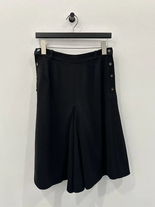 Chanel Chanel Black Wool Women's Shorts 0089 Size 23" - 1 Thumbnail