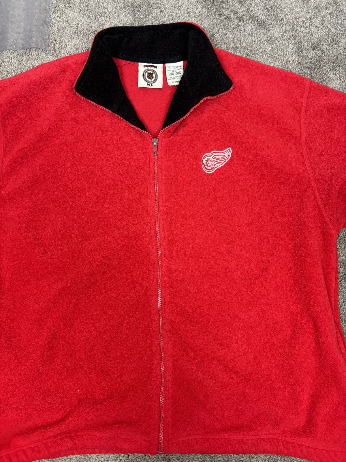 NHL Vintage Detroit red wings fleece full zip up Size US XL / EU 56 / 4 - 4 Thumbnail