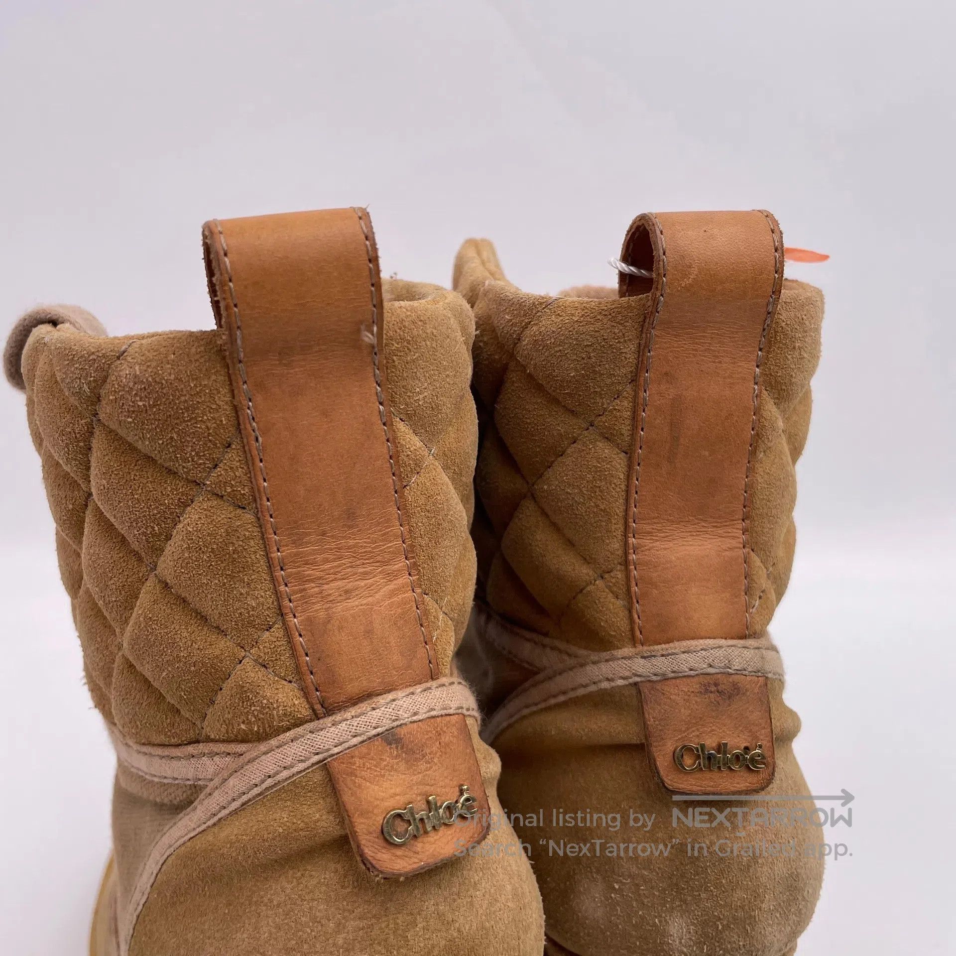 chloma Chloe Brown Suede and Color Block High-Top Shoes| Size US 5 / EU 37 - 5 Thumbnail