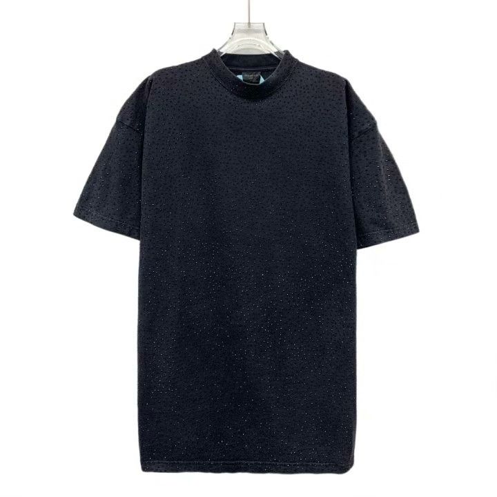 Balenciaga Balenciaga 2022 Black Diamond Cotton T-shirt Size US M / EU 48-50 / 2 - 1 Thumbnail